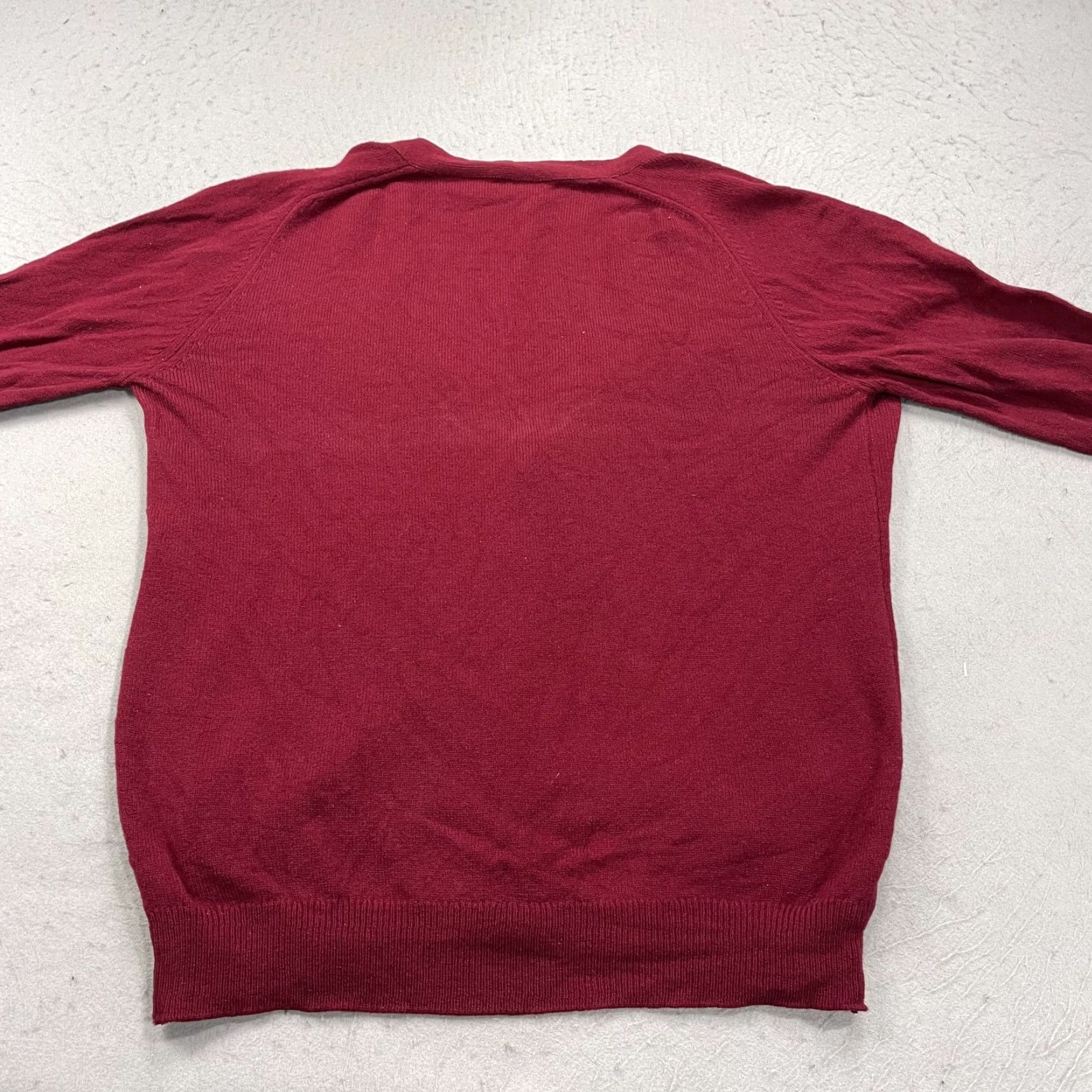 Vintage VINTAGE Pringle Mens Cardigan Sweater L Red Wool Knit Button Pockets Size US L / EU 52-54 / 3 - 5 Thumbnail