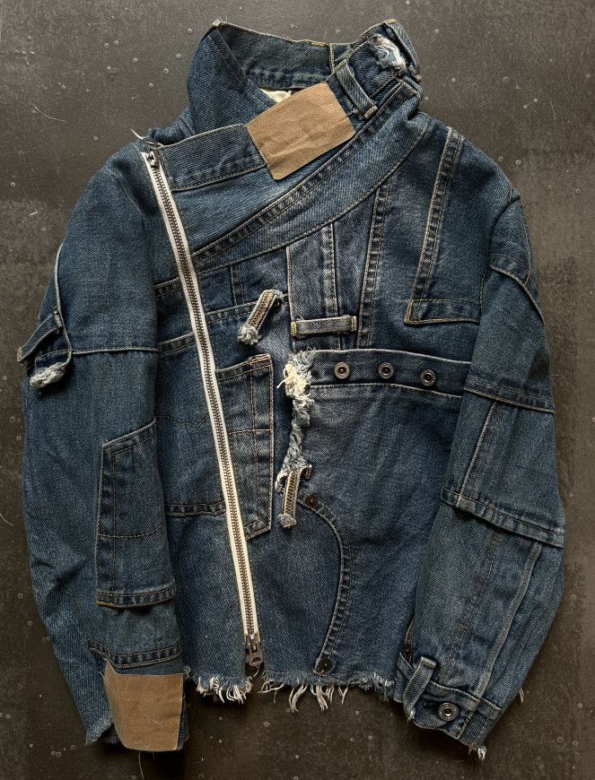 Nozomi Ishiguro Nozomi Ishiguro Deconstructed Distressed Denim Jacket Size US S / EU 44-46 / 1 - 1 Thumbnail