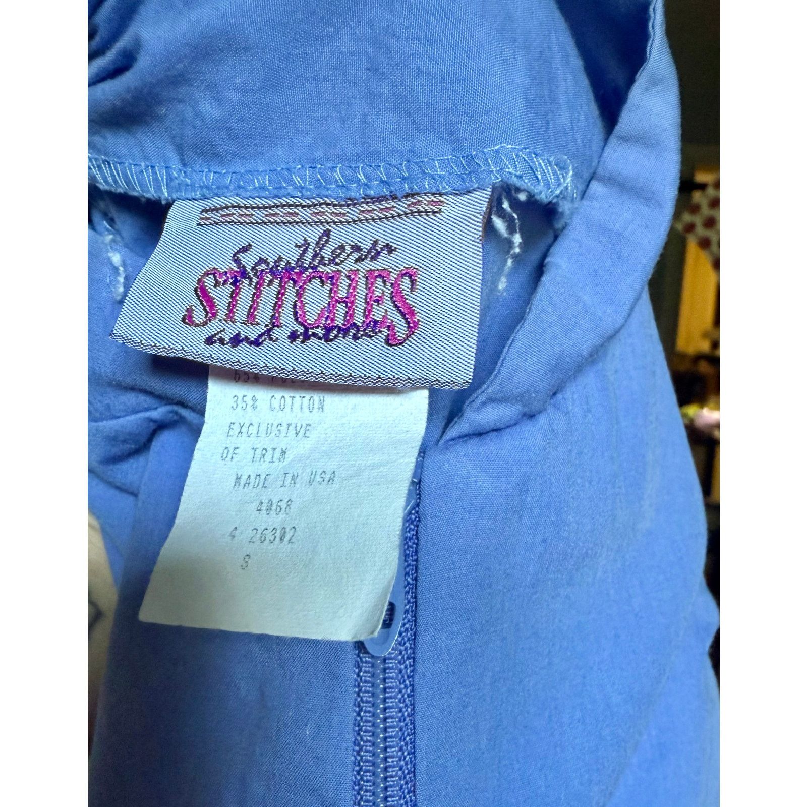 Vintage Vintage 90s Periwinkle Blue Butterfly Windbreaker Jacket Med Size M / US 6-8 / IT 42-44 - 5 Thumbnail