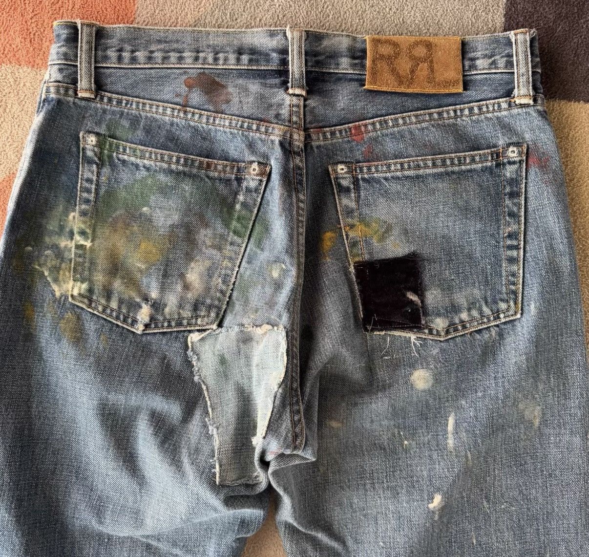 RRL Ralph Lauren RRL Ralph Lauren Double RL Distressed Jeans K22 Size US 30 / EU 46 - 7 Thumbnail
