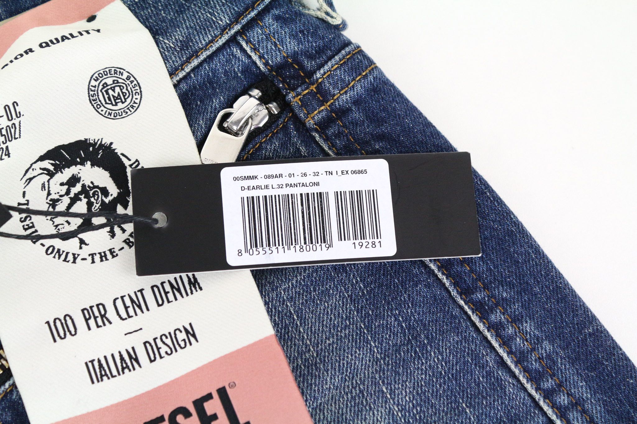 Diesel D-EARLIE 089AR W26/L32 Blue High Waist Stretch Jeans 69896 Size 26" / US 2 / IT 38 - 10 Thumbnail