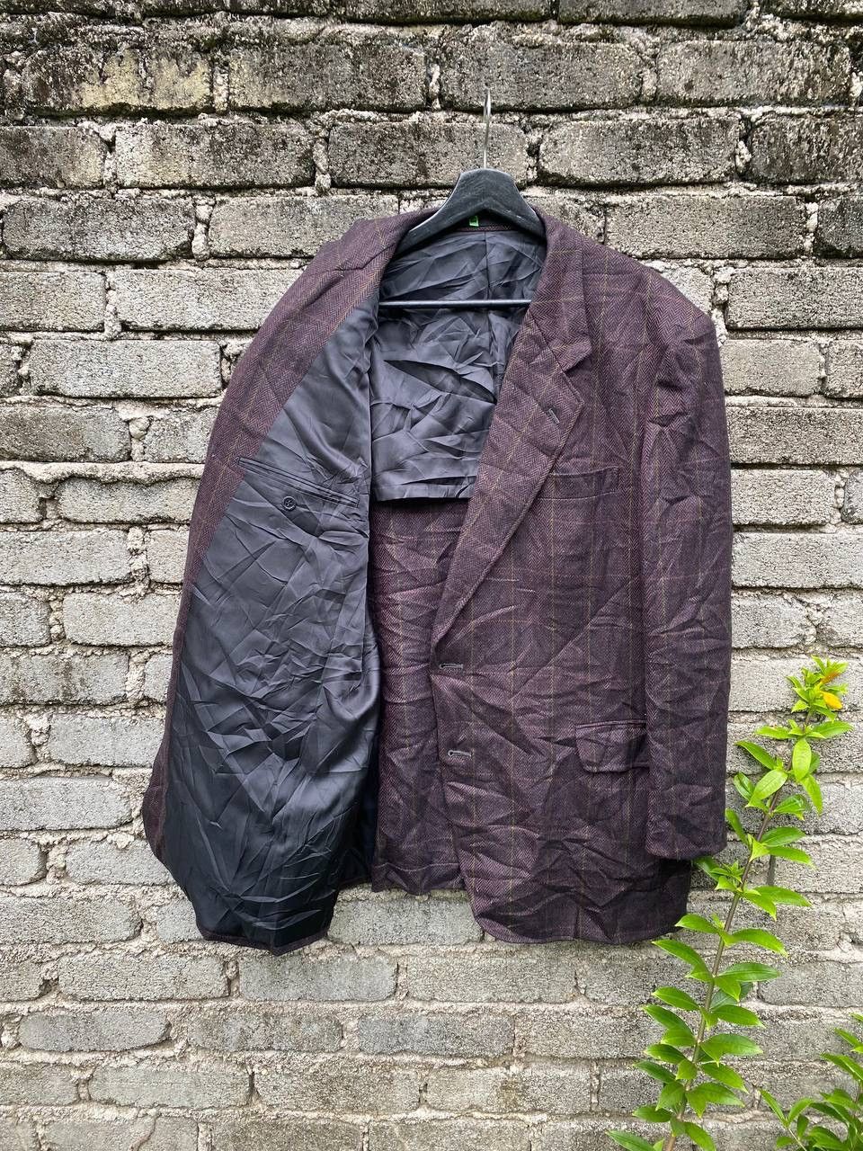 Japanese Brand × Vintage Vintage 80s Casanovas Casino Wool Plaid Blazer Size US XL / EU 56 / 4 - 11 Thumbnail