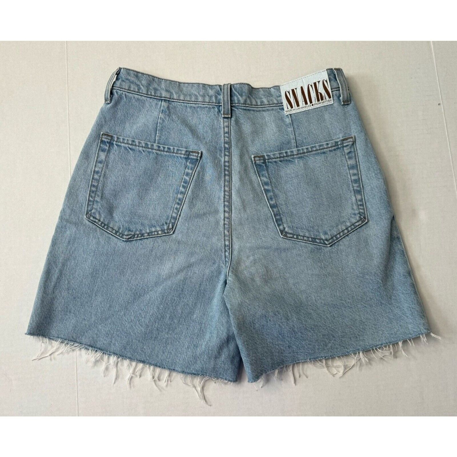 MOTHER Mother SNACKS Fun Dip Double Pleated Short Fray Shorts Sz 27 Size 27" / US 4 / IT 40 - 6 Thumbnail