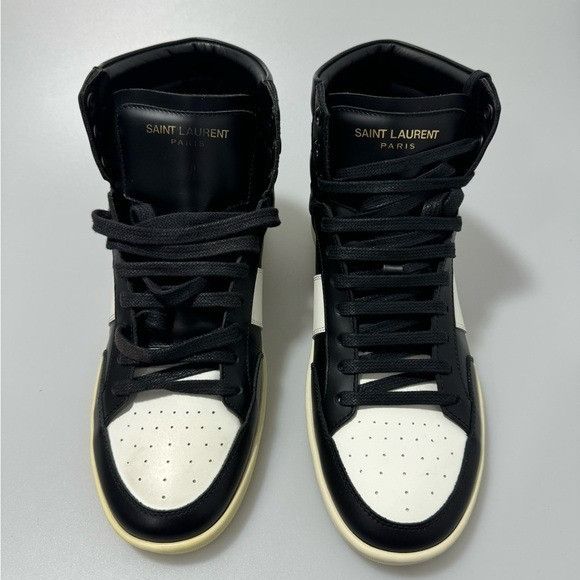 Saint Laurent Paris Saint Laurent SL-10H High Top Sneakers Black White  Men's EU | Grailed