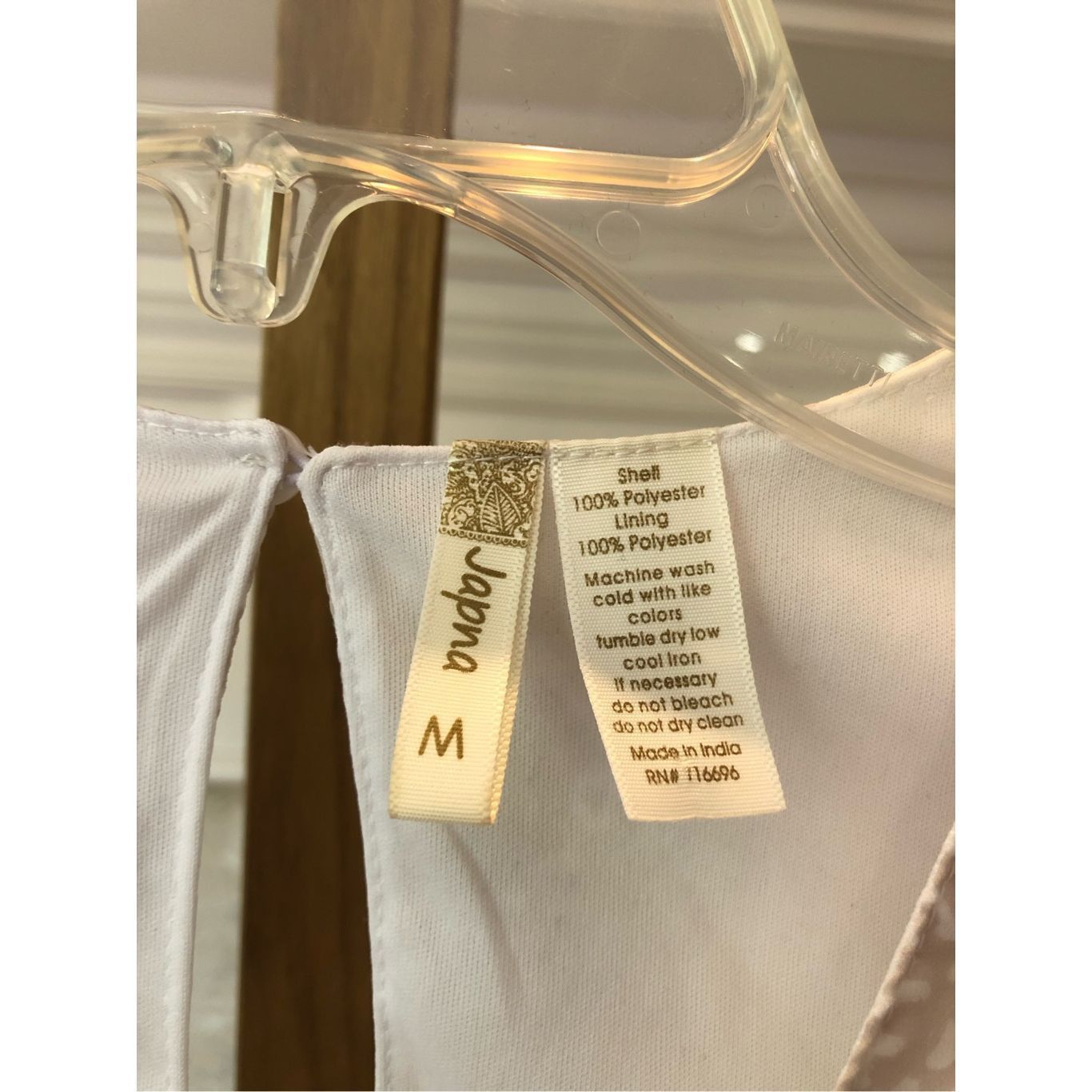 Other Japna Women’s Cream and White Leopard Print V Neck Short Dre Size M / US 6-8 / IT 42-44 - 5 Thumbnail