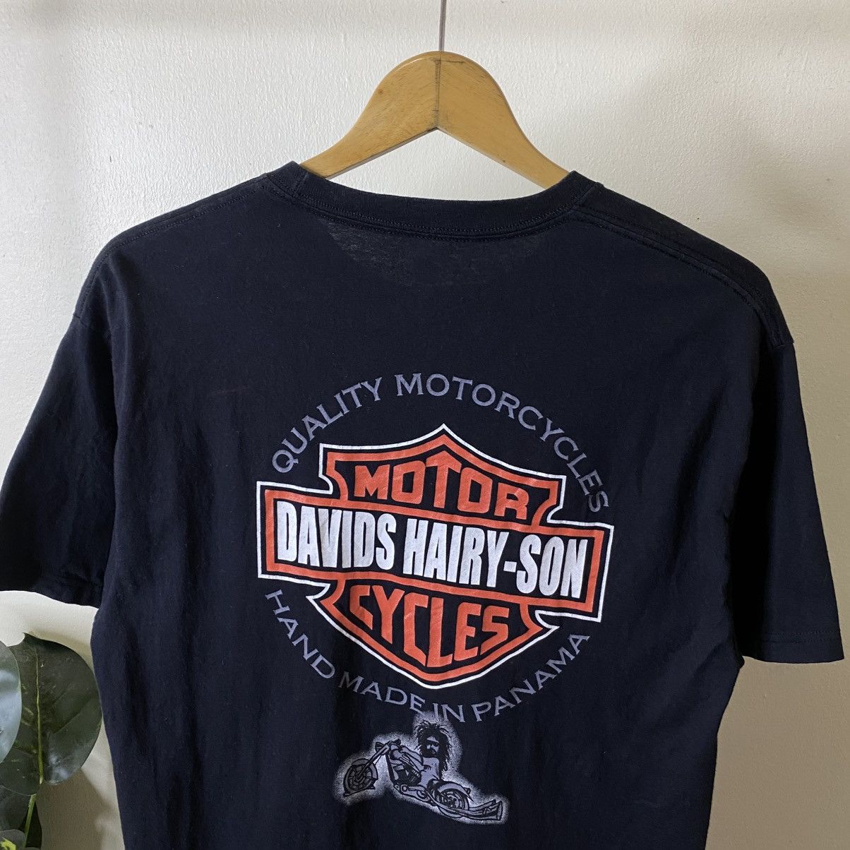 Vintage Y2K Davids Hairy Son Parody Harley Davidson Funny Humor Tee Size US M / EU 48-50 / 2 - 2 Thumbnail