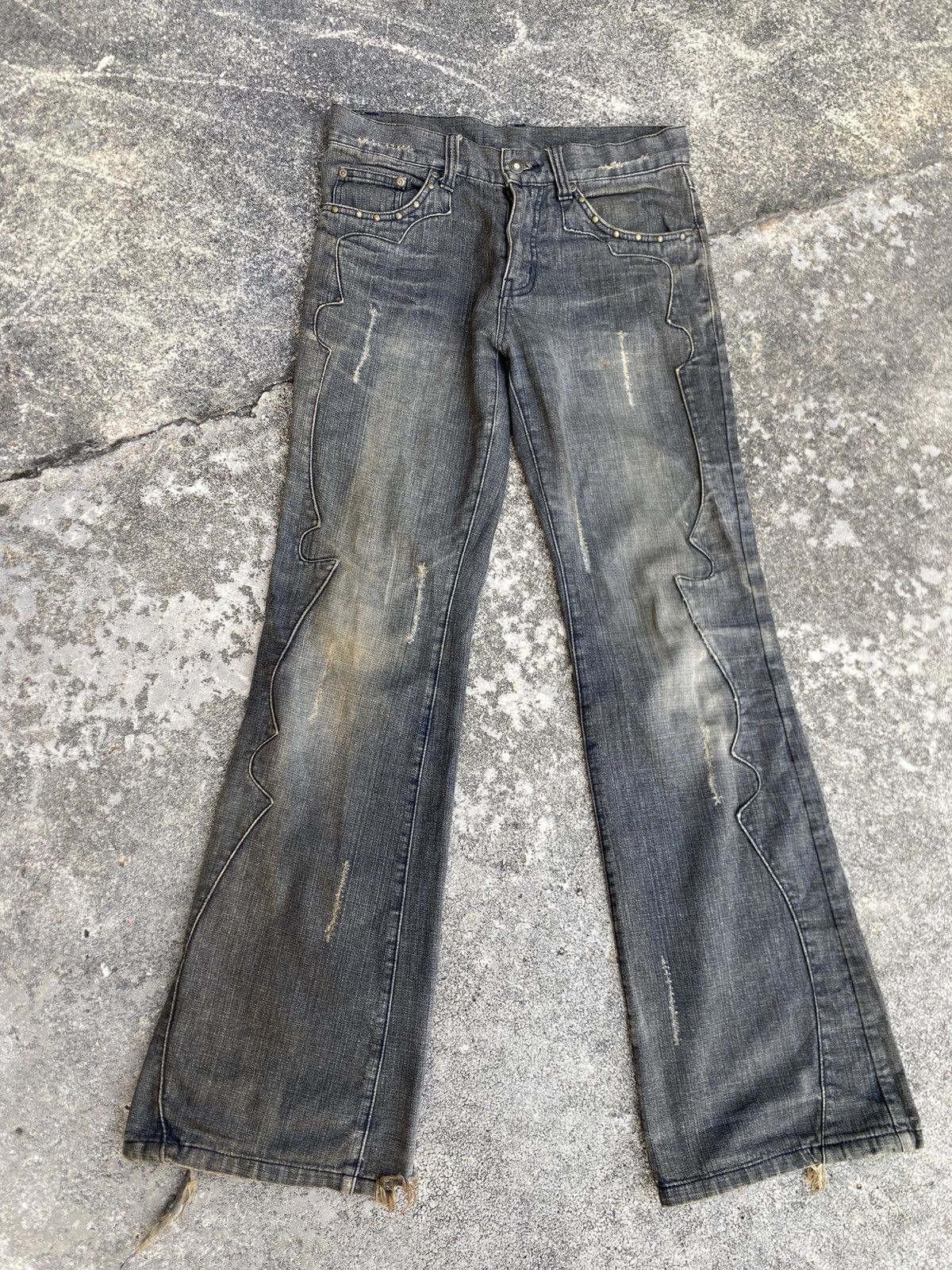If Six Was Nine Japanese Brands Boot Cut Shinehill Pants - Punk style Size US 32 / EU 48 - 3 Thumbnail