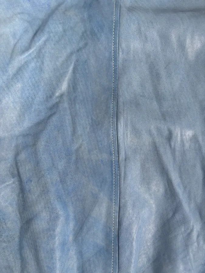 Giorgio Brato Giorgio Brato Baby Blue Faded Leather Jacket Size US M / EU 48-50 / 2 - 11 Thumbnail