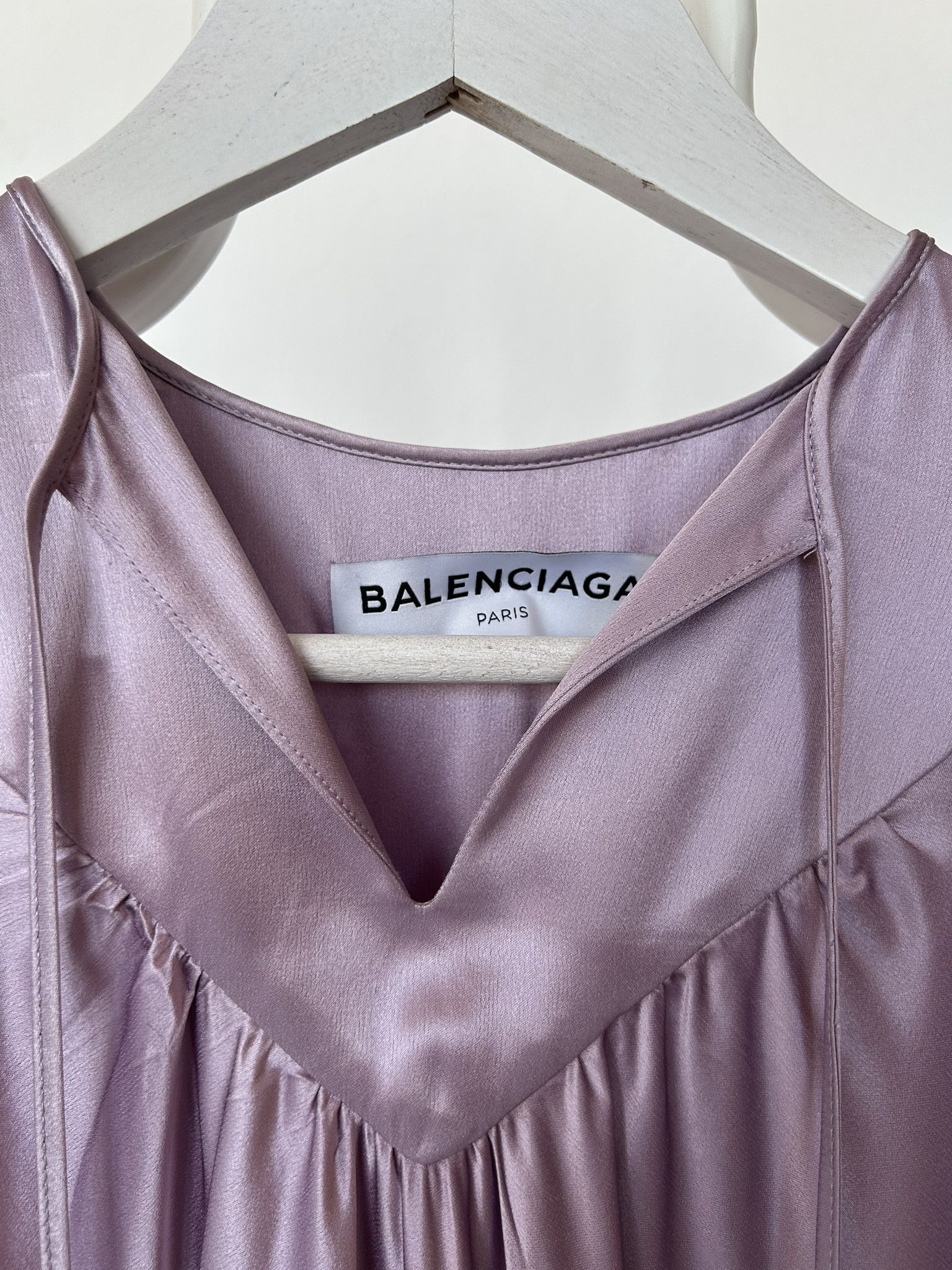 Balenciaga SS2018 Balenciaga silk ruffle loose long dress in lilac Size XS / US 0-2 / IT 36-38 - 16 Thumbnail