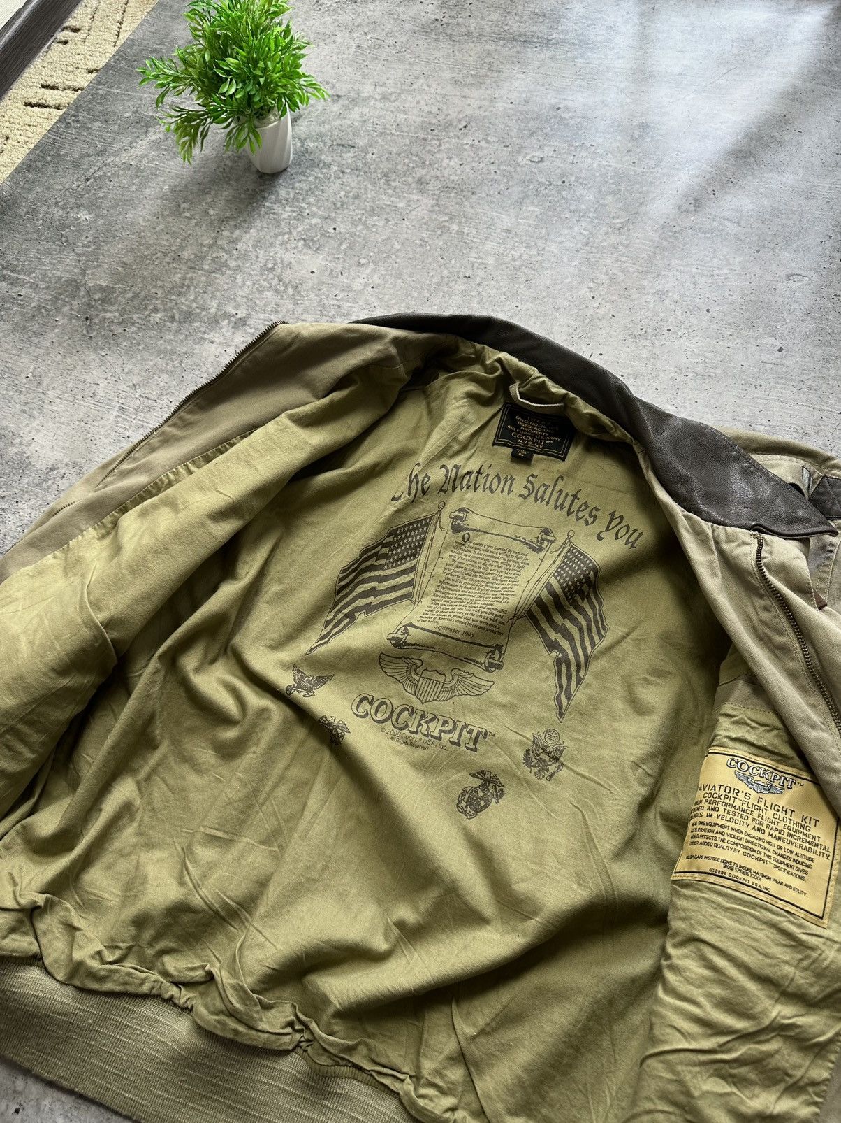 Cockpit USA Cockpit U.S.A. Military A-2 Army Utility Field Jacket Y2K Size US XL / EU 56 / 4 - 5 Thumbnail