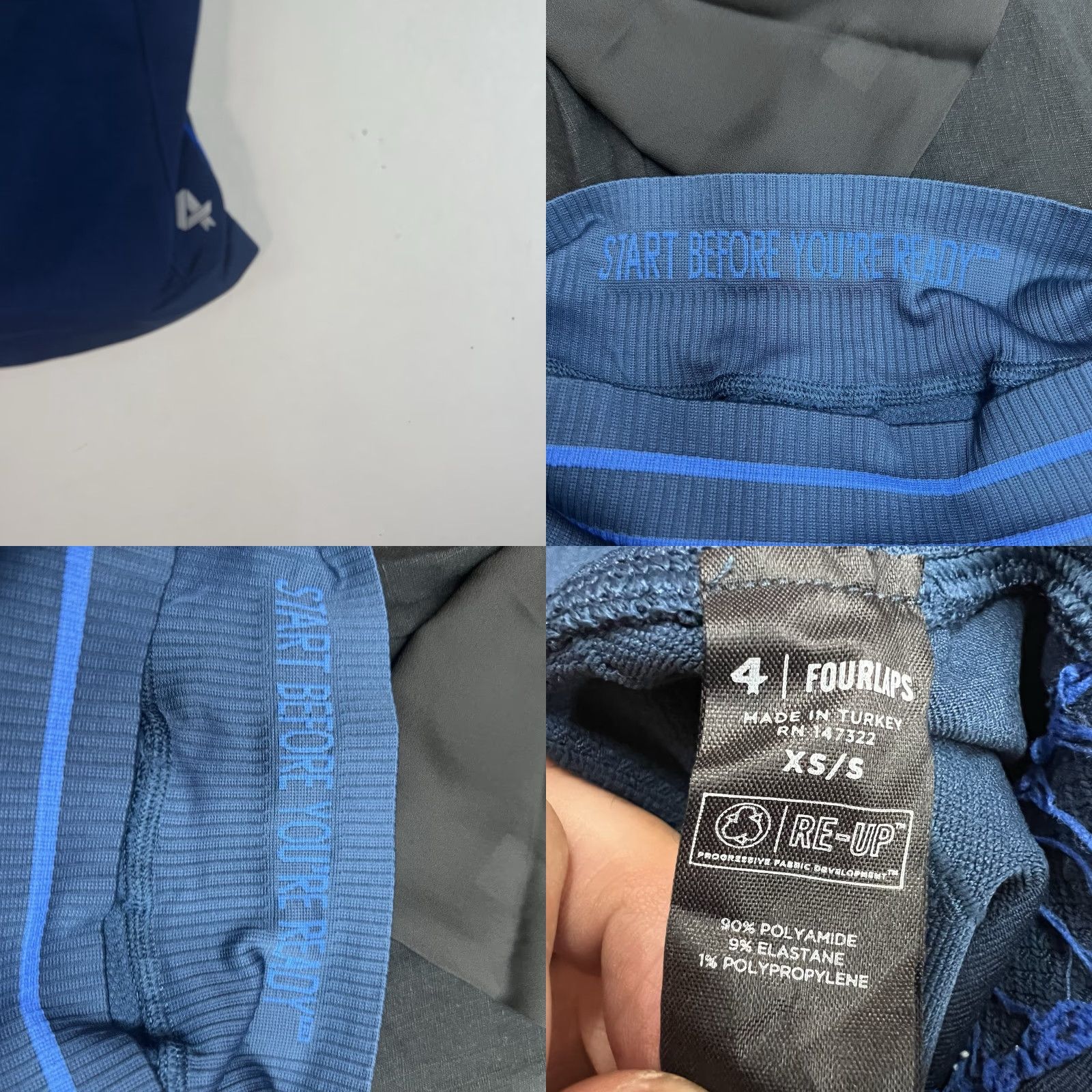 Vintage FOURLAPS Aero Seamless Shorts Tights Women XS/S Blue 24X6 Biker Sport Breathable Moisture Wicking Casual Size 28" / US 6 / IT 42 - 8 Thumbnail