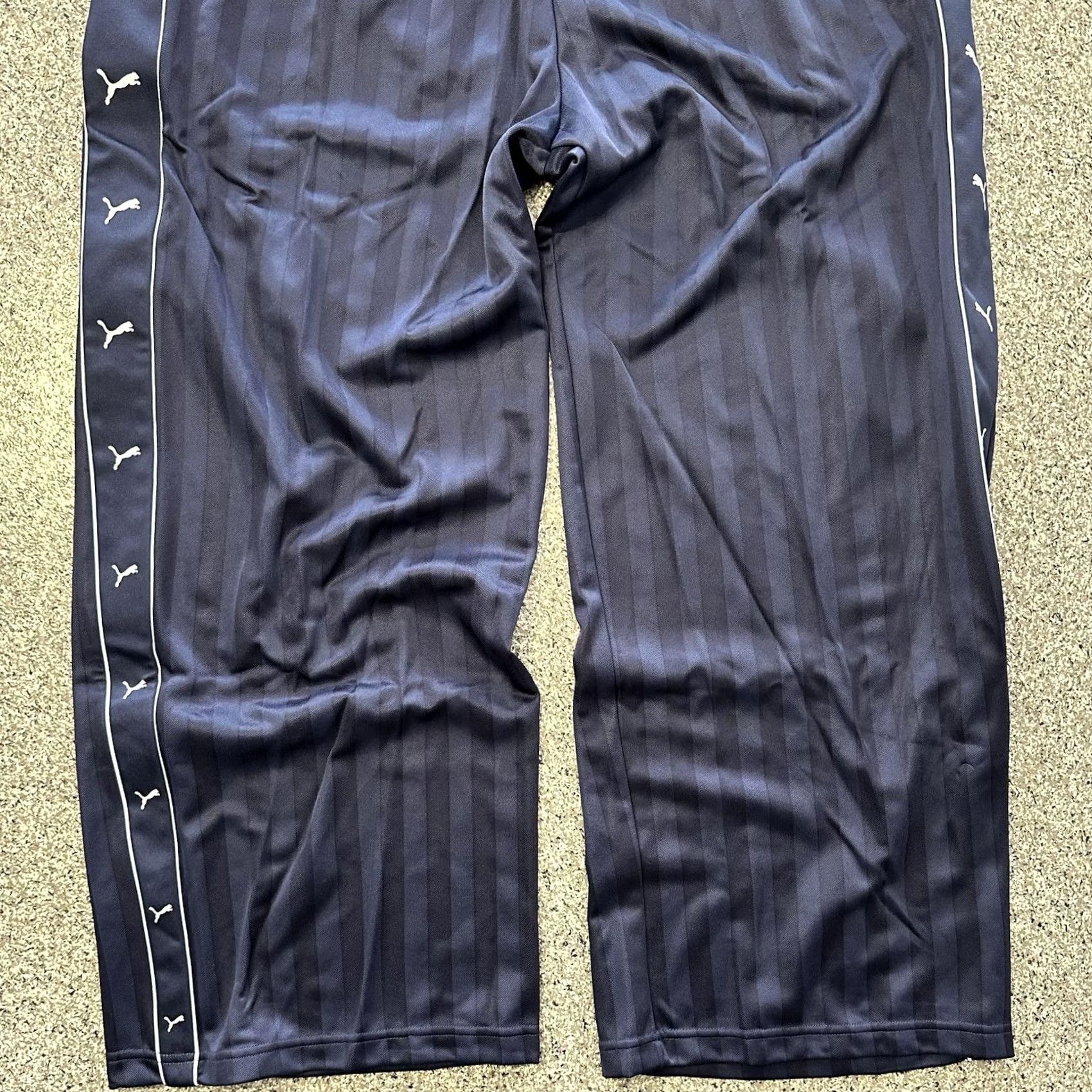 Puma PUMA Guizio T7 Track Pants Womens XL Navy Blue Wide-Leg Sweatpants Size 40" / US 18 - 4 Thumbnail