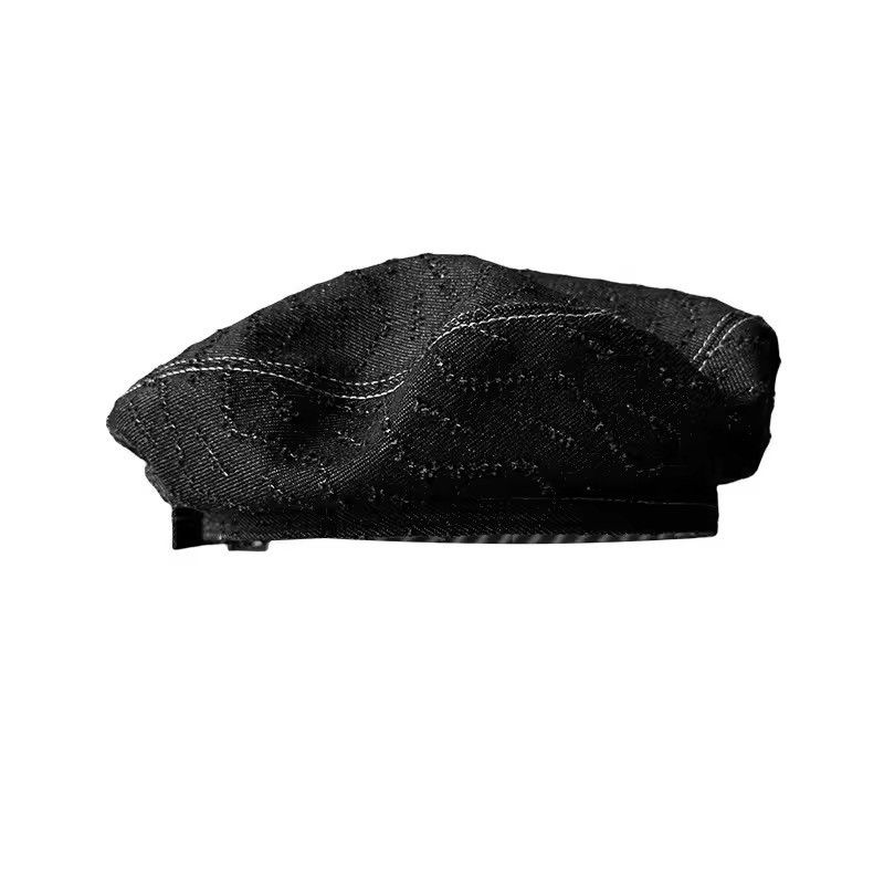 Vintage Distressed Retro Vintage Y2k Style Washed Beret Unisex Hat Size ONE SIZE - 4 Thumbnail