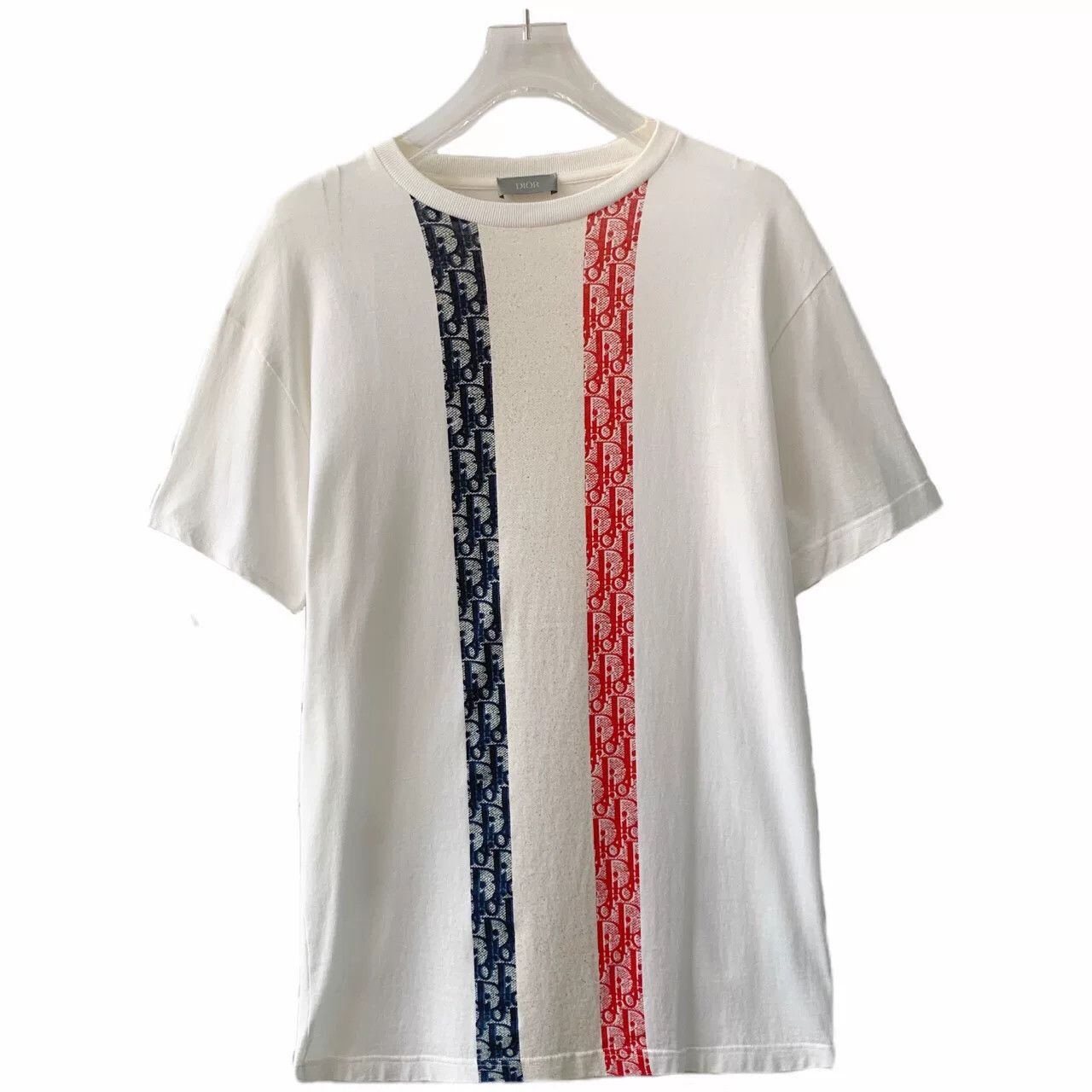 Dior white logo embroidered cotton t-shirt for men Size US XS / EU 42 / 0 - 1 Thumbnail