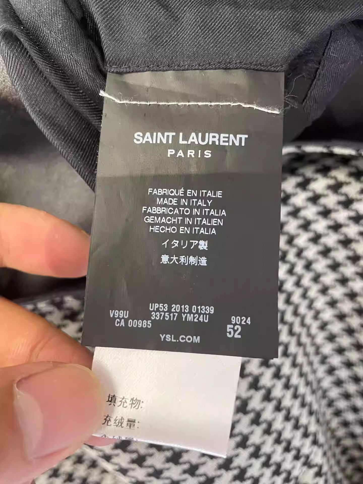 Saint Laurent Paris Saint Laurent Leather Collar Thousand Bird Check Suit-2505 Size US L / EU 52-54 / 3 - 4 Thumbnail