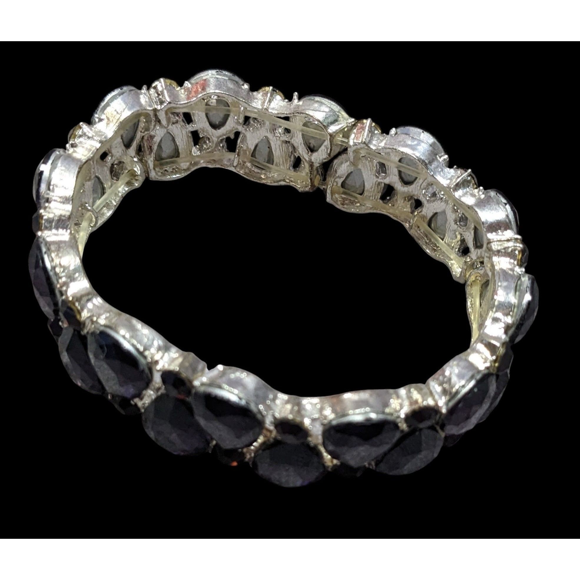 Other Elegant Glam Goth Teardrop Stretch Statement Bracelet With R Size ONE SIZE - 2 Thumbnail