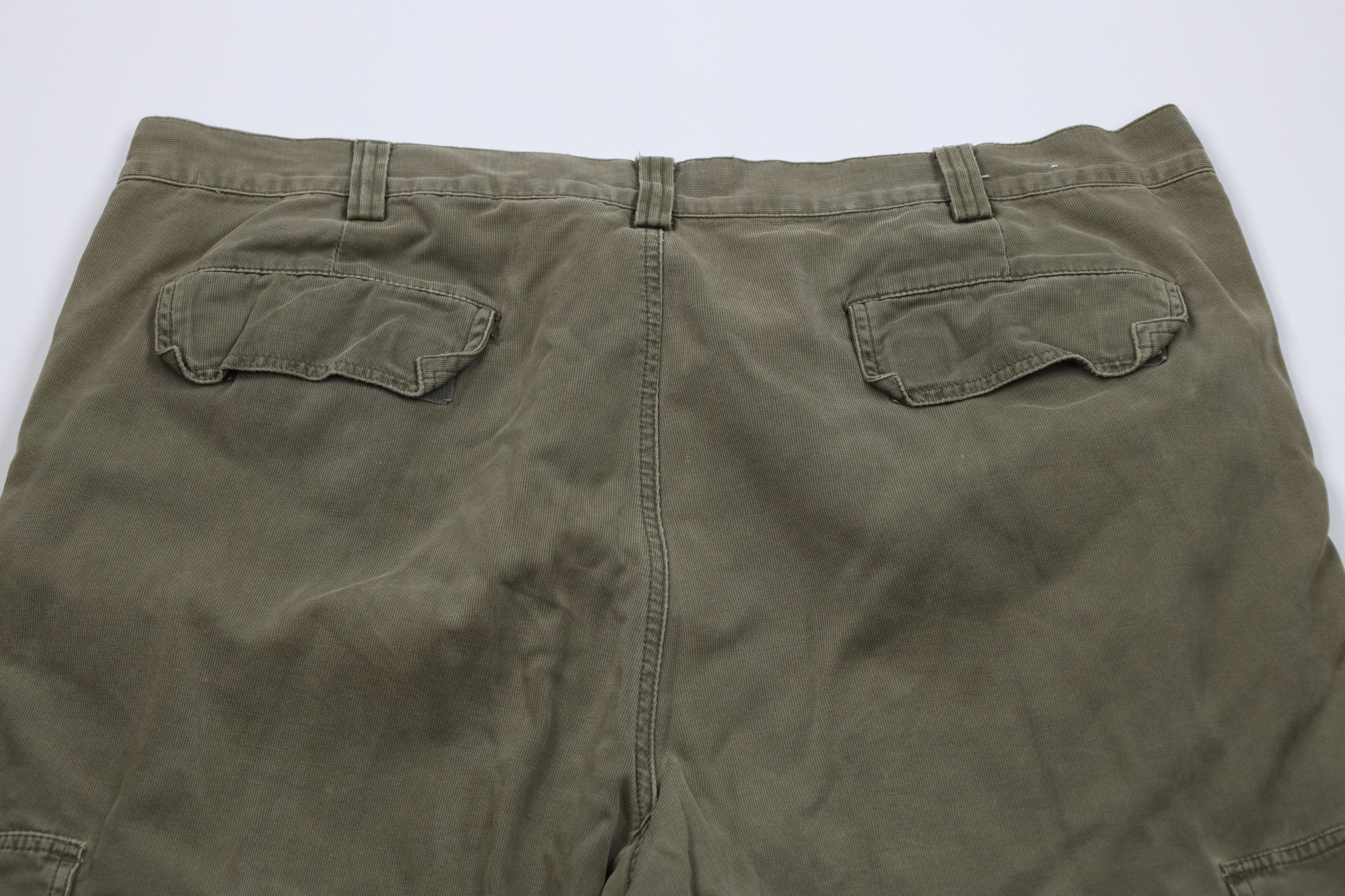 Vintage Vintage 90s Streetwear Baggy Wide Leg Cargo Pants Green Size US 42 / EU 58 - 11 Thumbnail