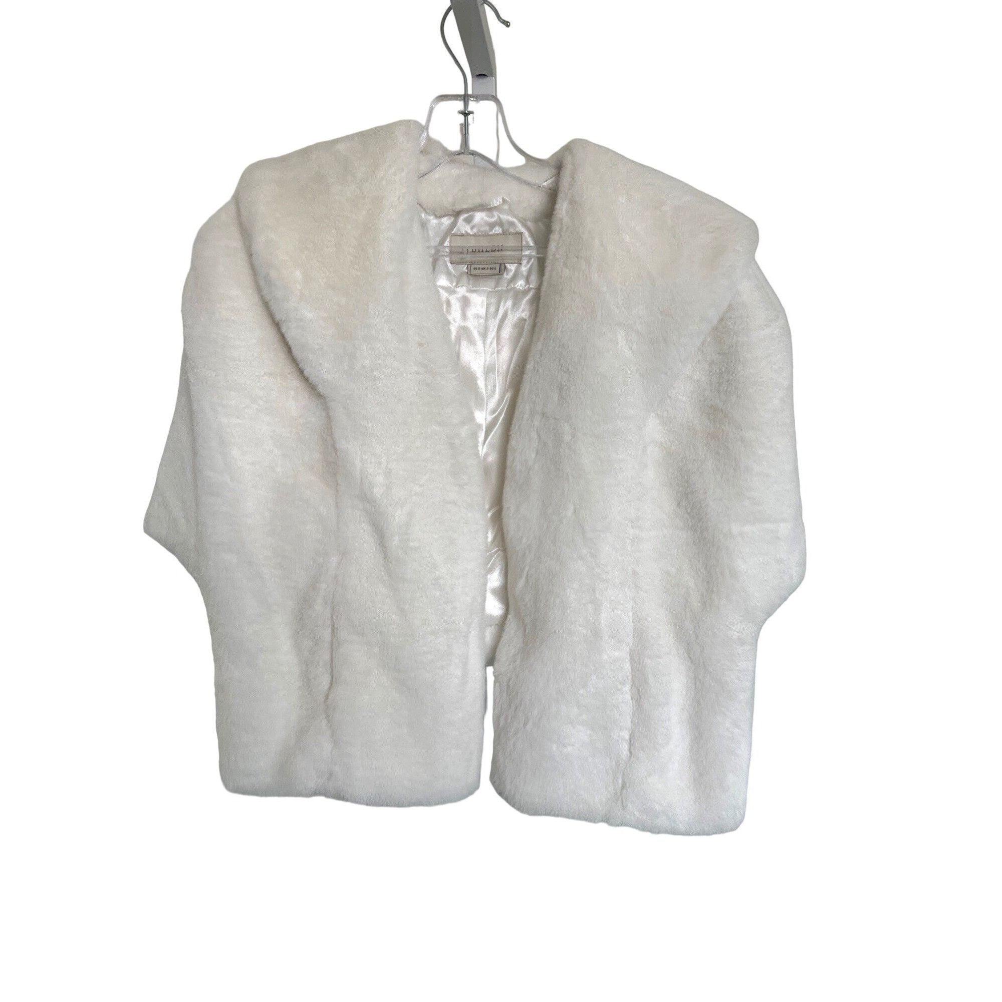 Anthropologie BHLDN Faux Fur Ivory Soft & Luxurious Wrap Size S / US 4 / IT 40 - 1 Thumbnail