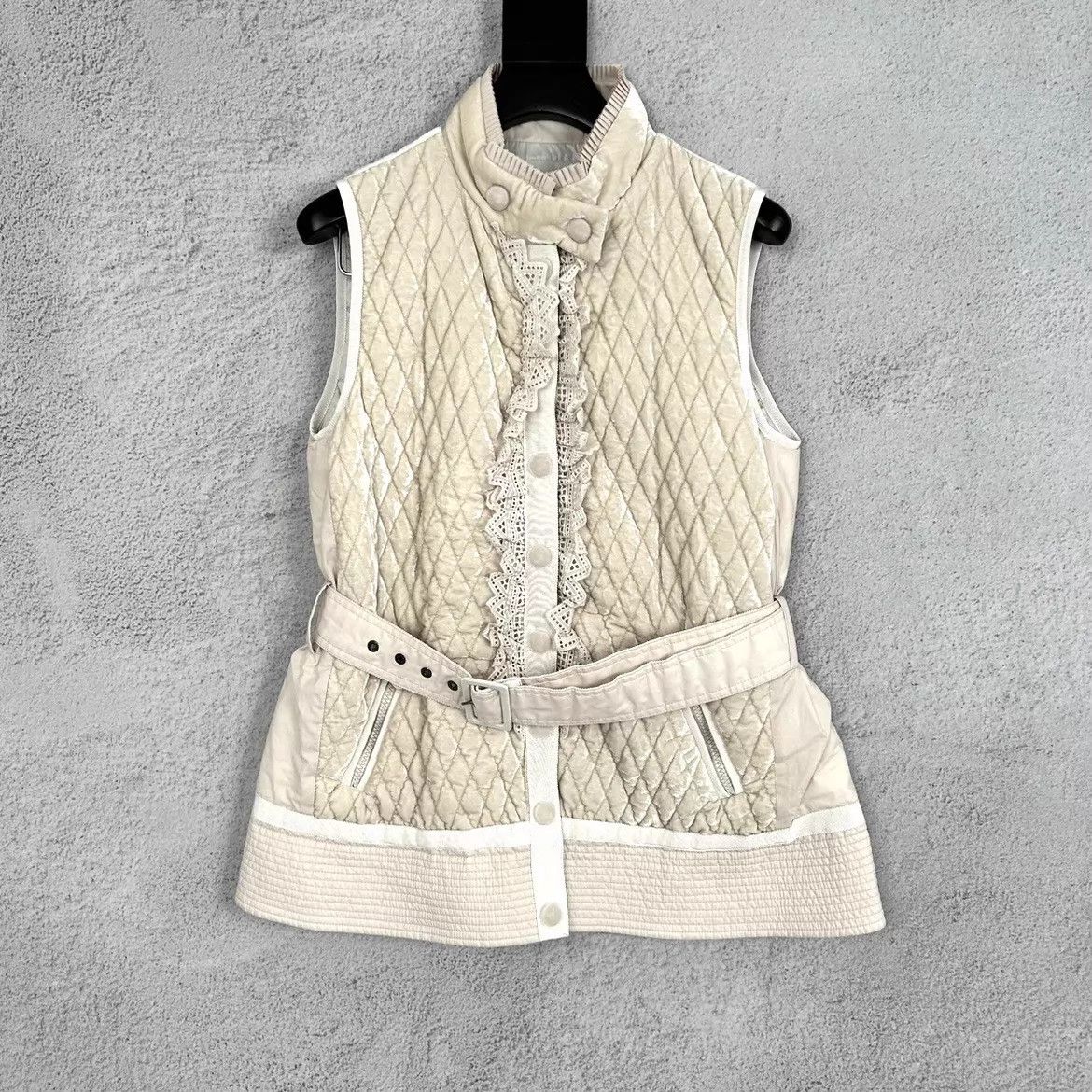 Moncler Moncler Cream Down Vest Size 1 Mint Size S / US 4 / IT 40 - 1 Thumbnail