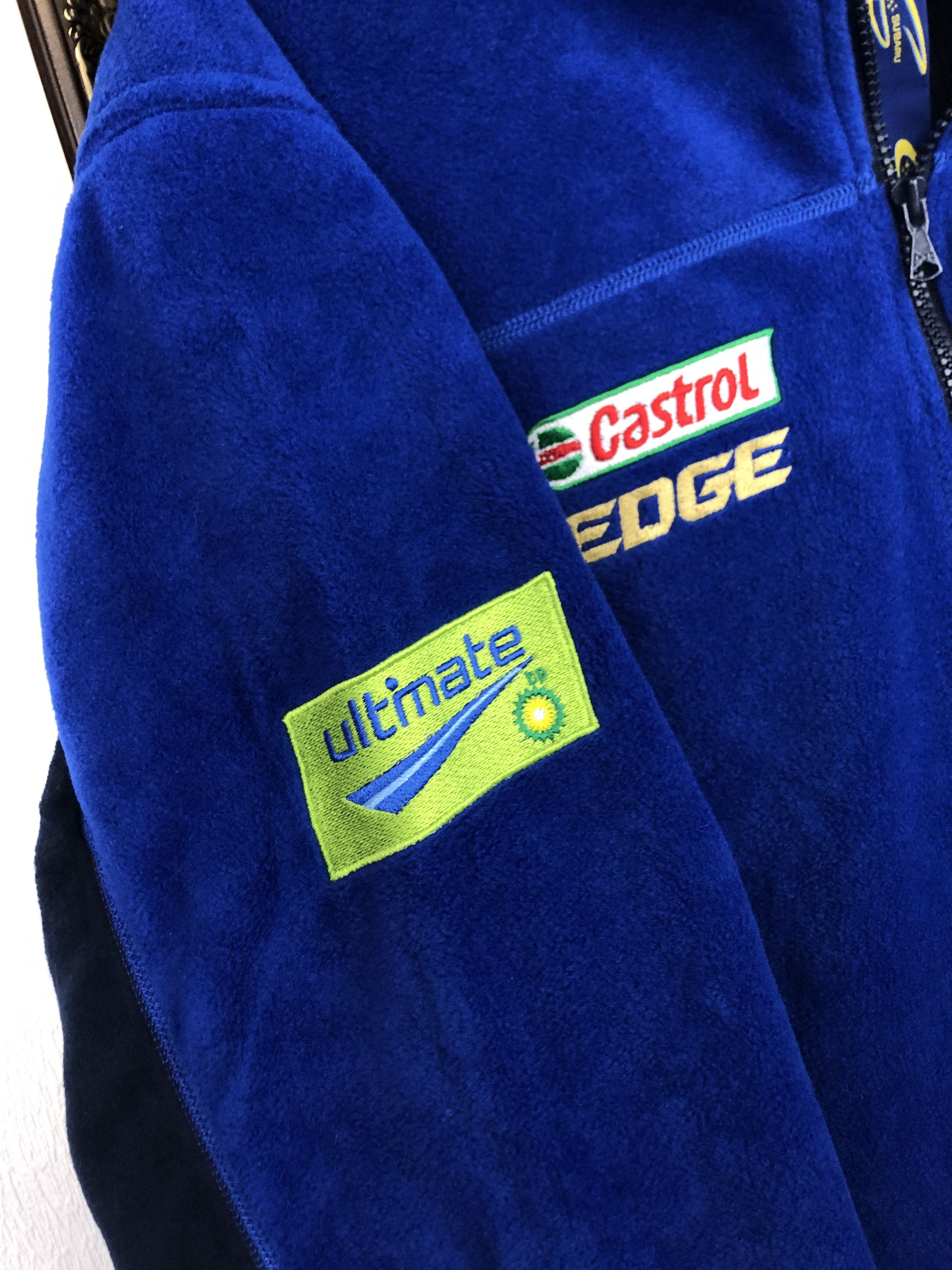 Vintage Vintage Subaru Team Racing Fleece Jacket Blue Mens Track Top Size US XL / EU 56 / 4 - 4 Thumbnail