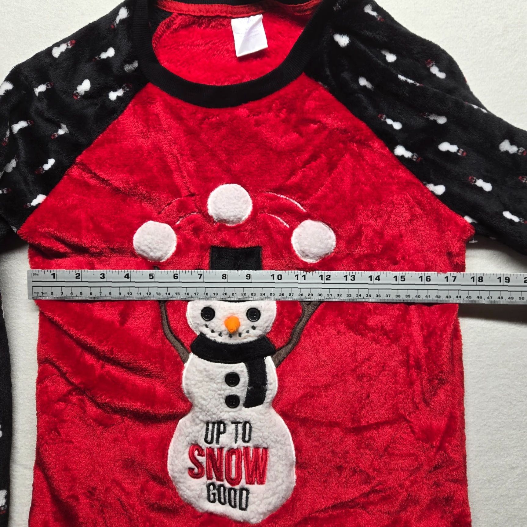 Vintage VINTAGE Secret Treasures Pajama Top Shirt Womens L Red Snowman Fleece Christmas Winter Warm Soft Large Size L / US 10 / IT 46 - 4 Thumbnail