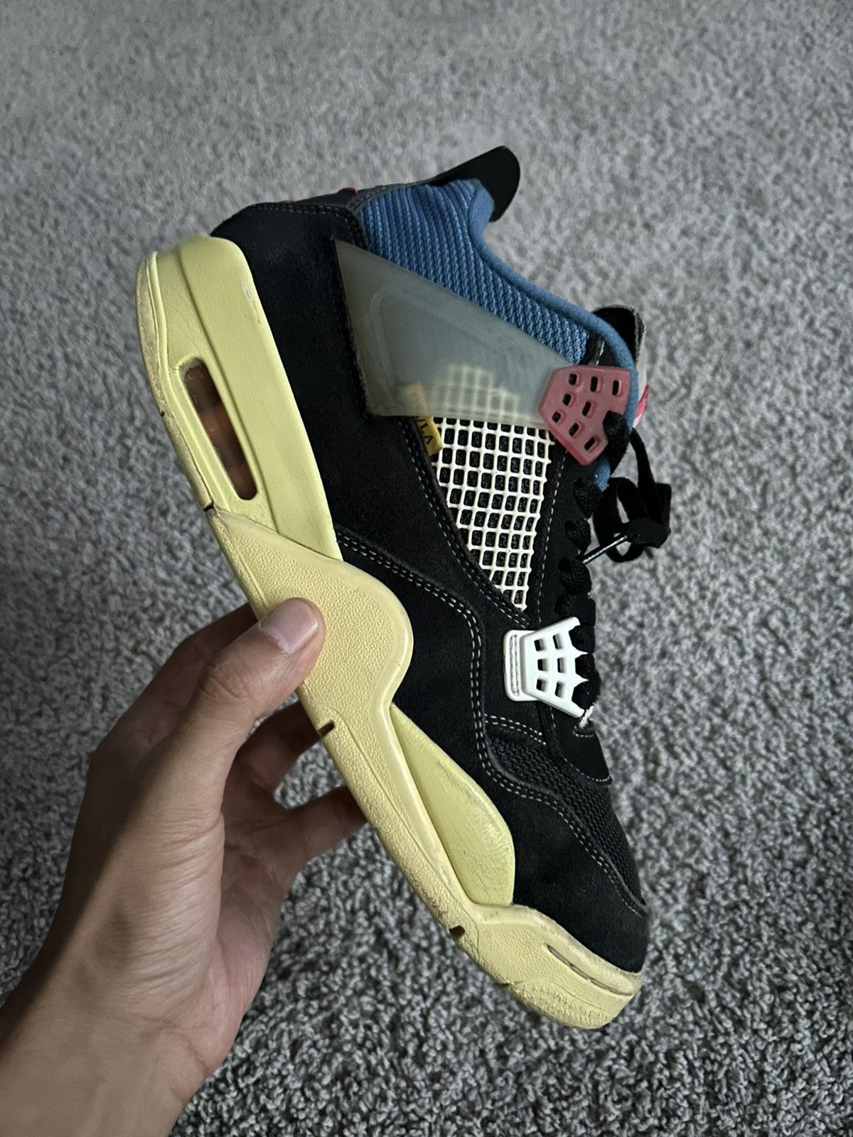 Union LA X Air Jordan Retro 4 Off Noir Size 9