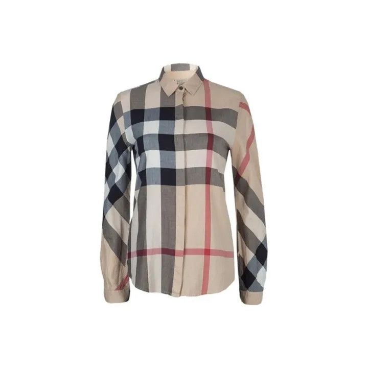 Burberry Plaid Print Casual Long Sleeve Shirt 0079