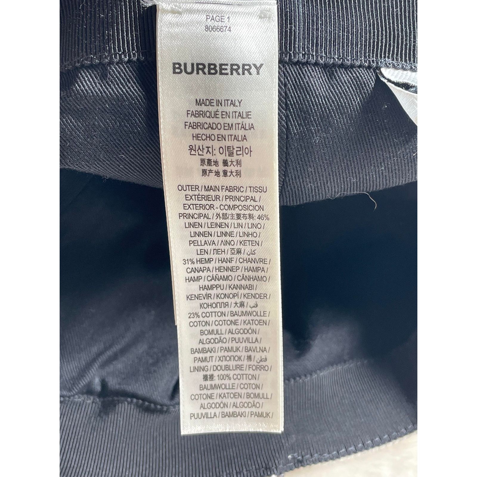 Burberry Burberry Linen Patch Cap Size 34 - 4 Thumbnail