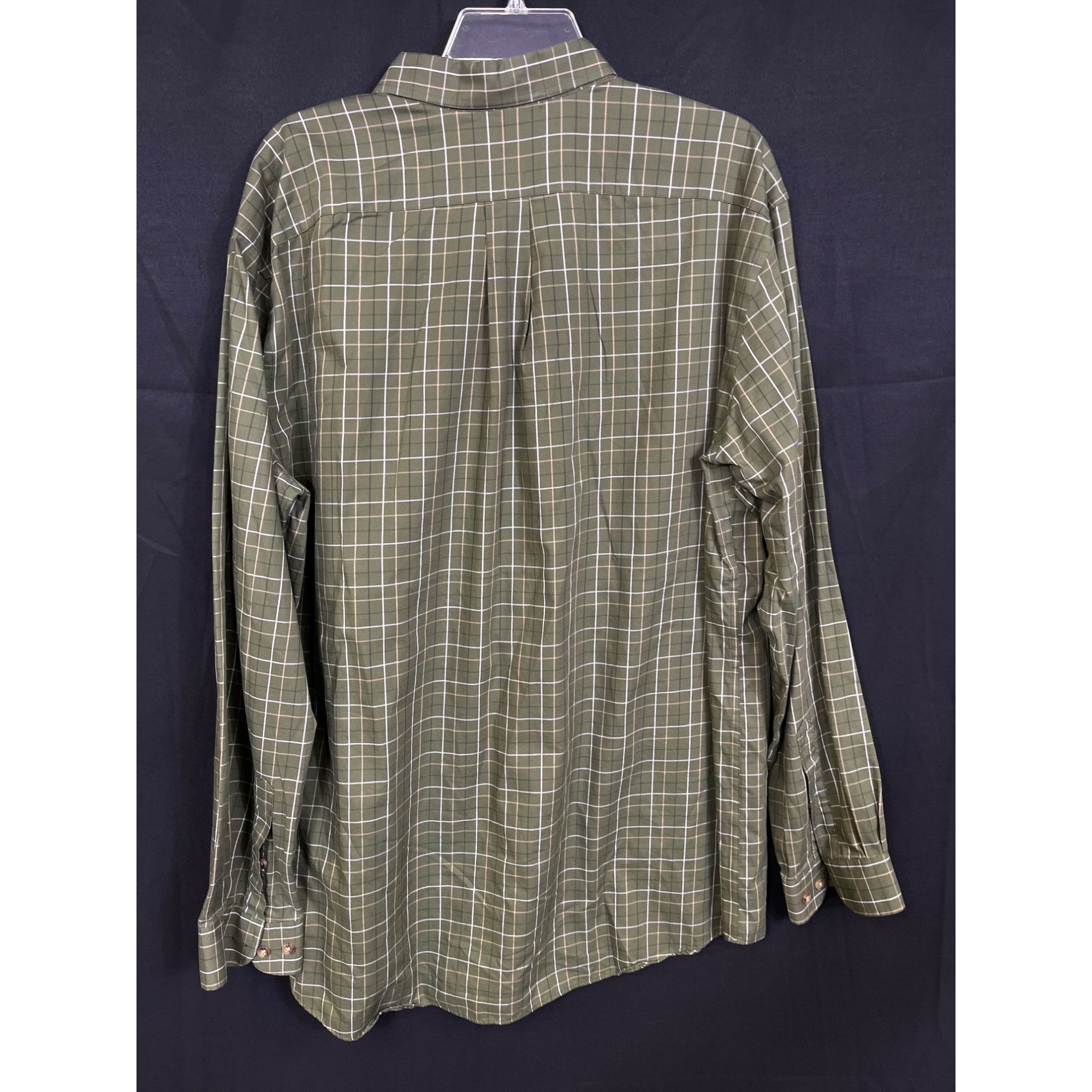 L.L. Bean L.L. Bean SKU 7652 Mens Green Plaid Long Sleeve Button Down Size US XL / EU 56 / 4 - 2 Thumbnail