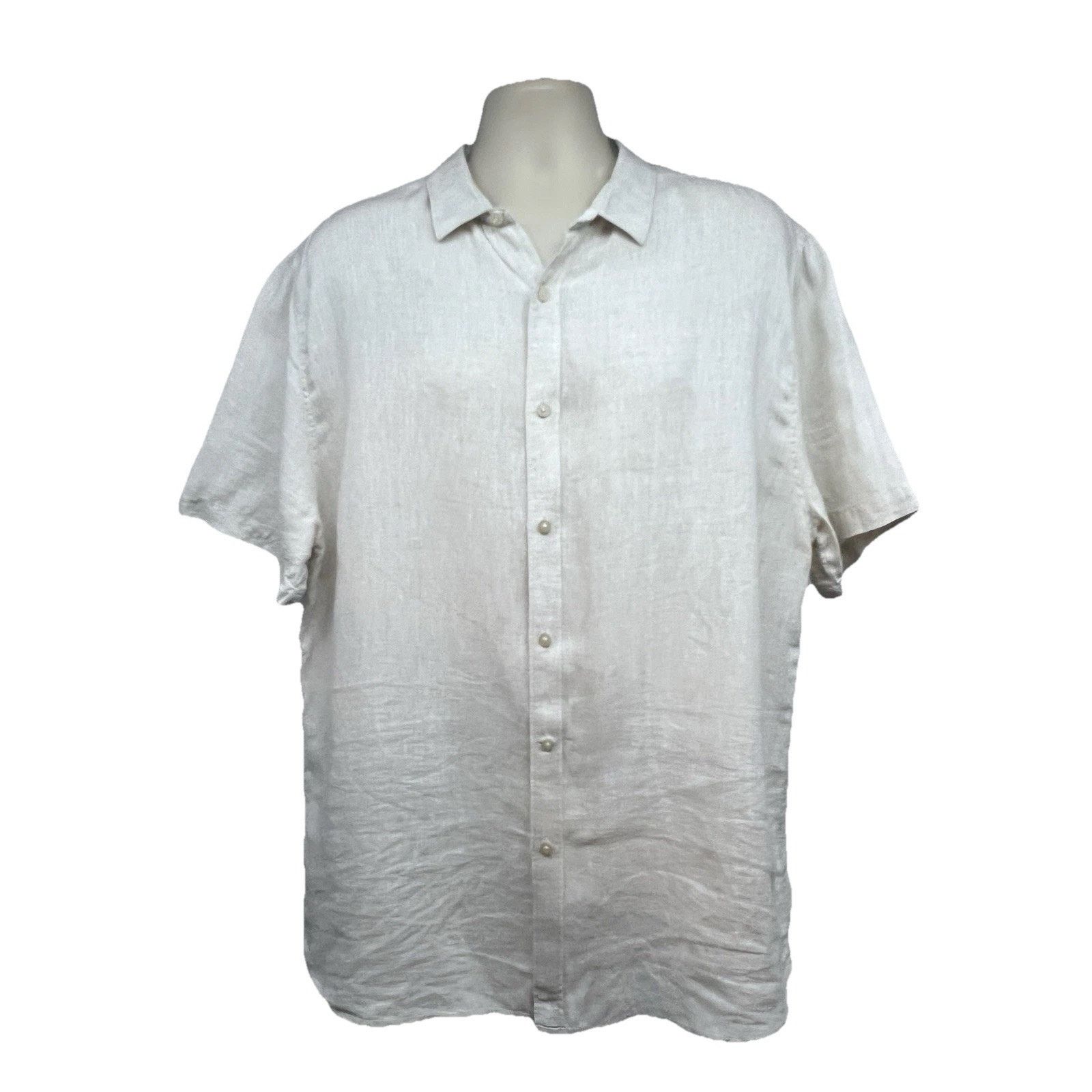 Vintage Free Line Athens Beige Linen Button Up Casual Shirt XL Size US XL / EU 56 / 4 - 1 Thumbnail