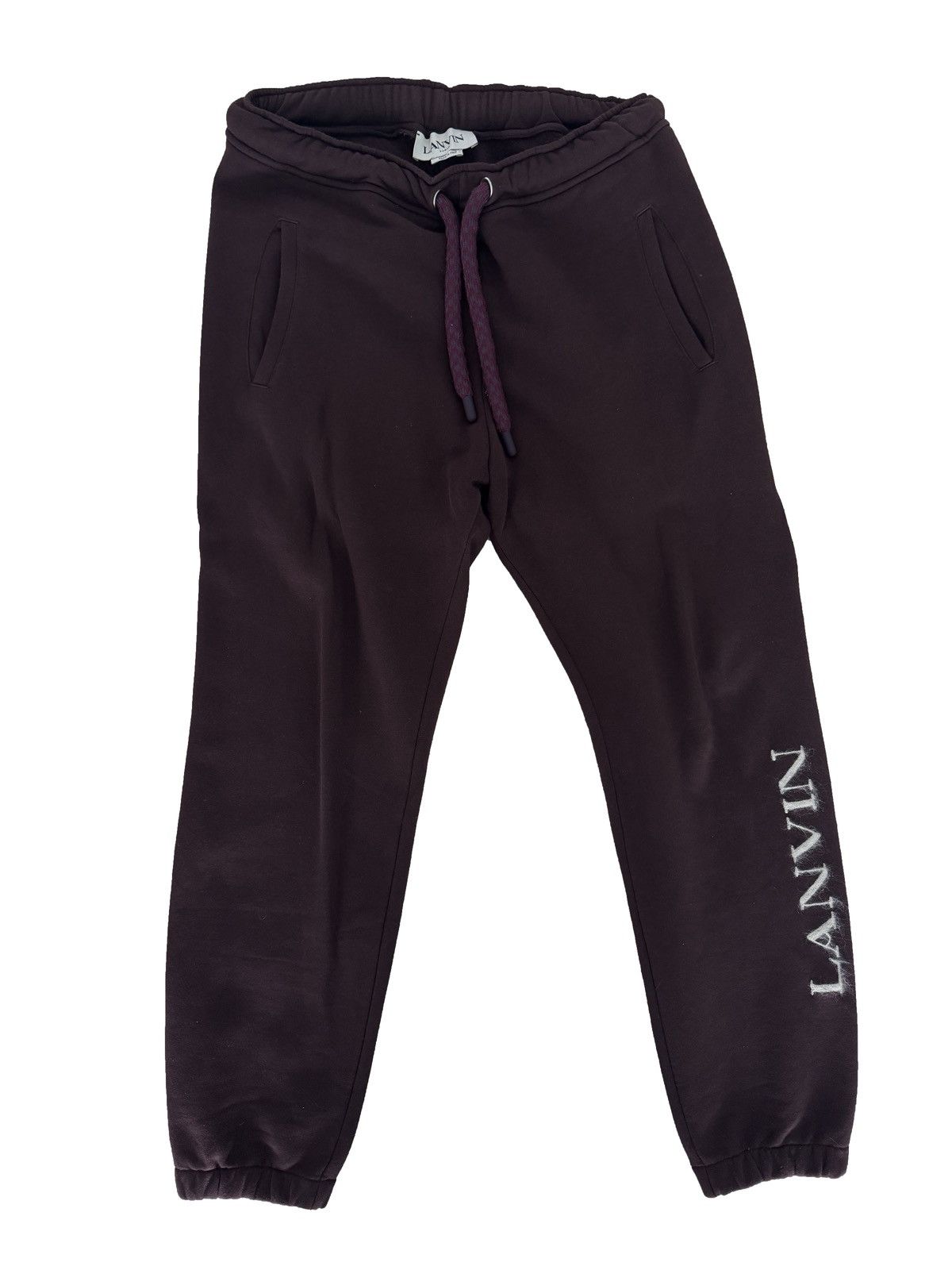 Lanvin Lanvin Curb Snake Classic Sweatpants in burgundy Size US 34 / EU 50 - 1 Thumbnail