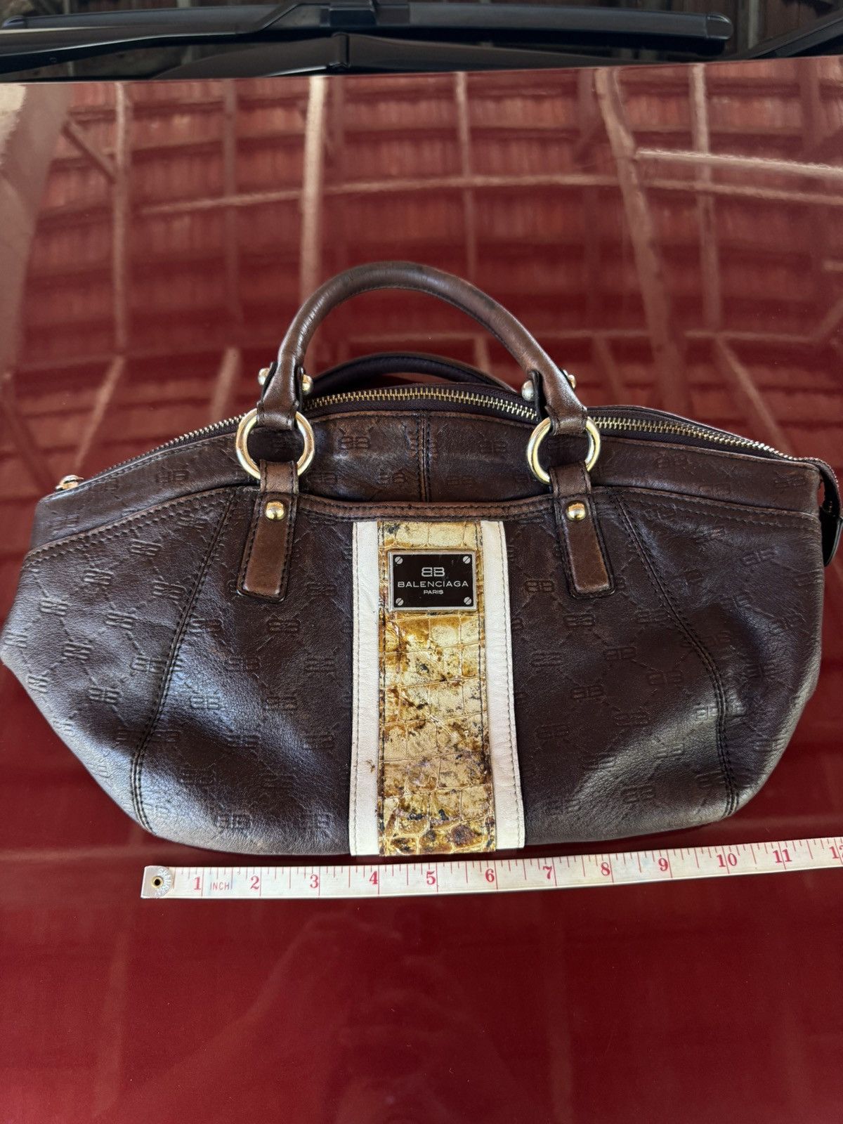 Balenciaga Balenciaga BB Monogram Logo Leather Bag Size ONE SIZE - 14 Thumbnail