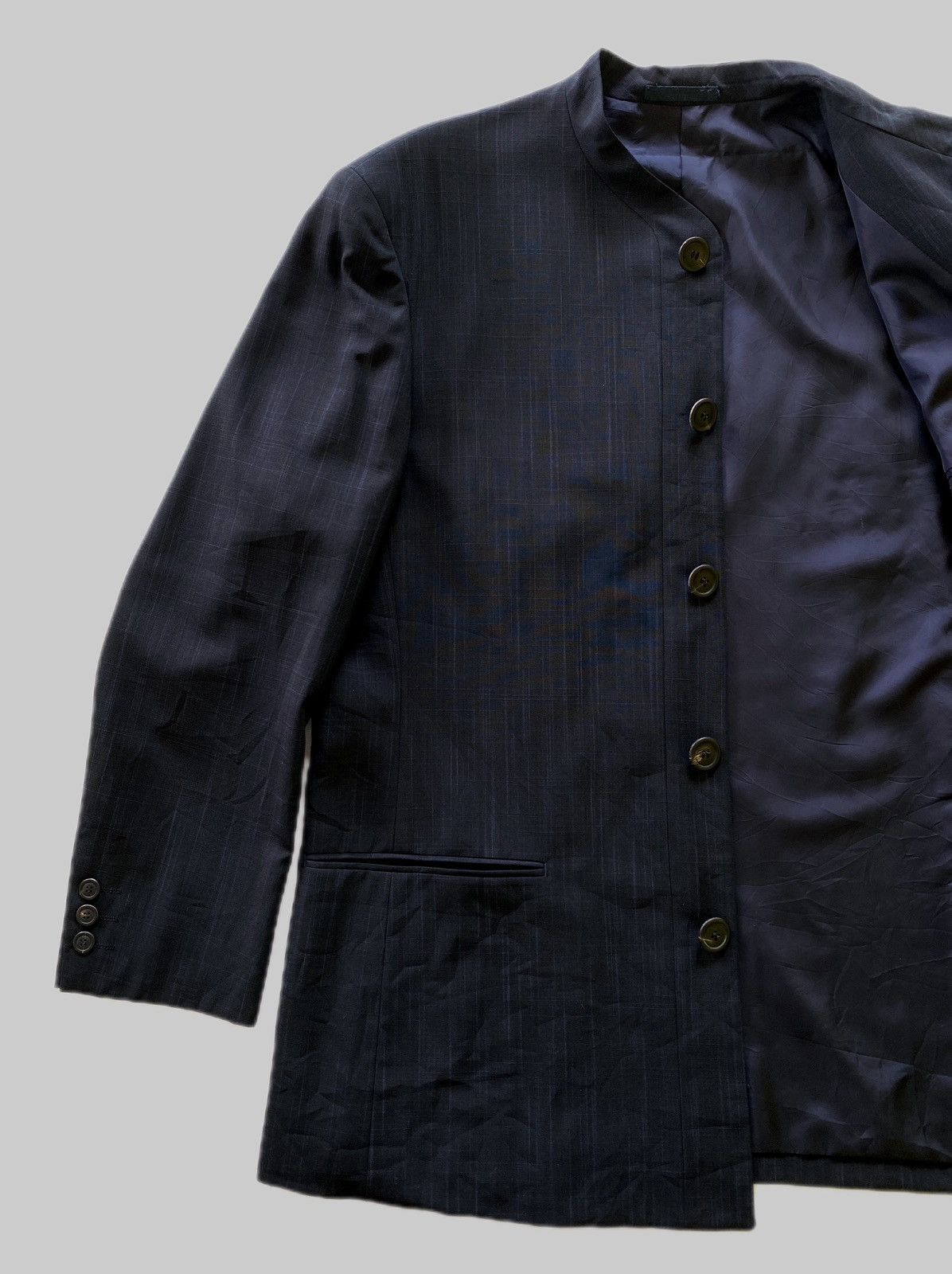 Issey Miyake Archives❗️AW1983 ISSEY MIYAKE MEN Mandarin Collar Wool Coats Size US L / EU 52-54 / 3 - 7 Thumbnail