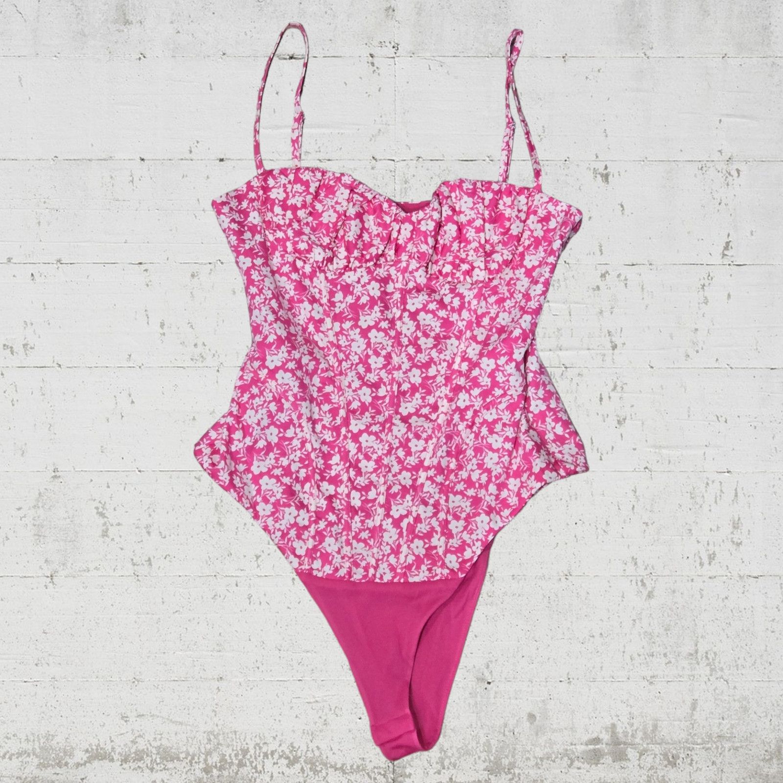 Zara Zara Pink Floral Corset Bodysuit Size Small Size S / US 4 / IT 40 - 2 Thumbnail