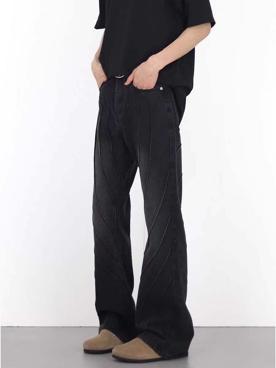 Japanese Brand × Jean Vintage micro flare washed straight leg jeans Size US 30 / EU 46 - 2 Thumbnail