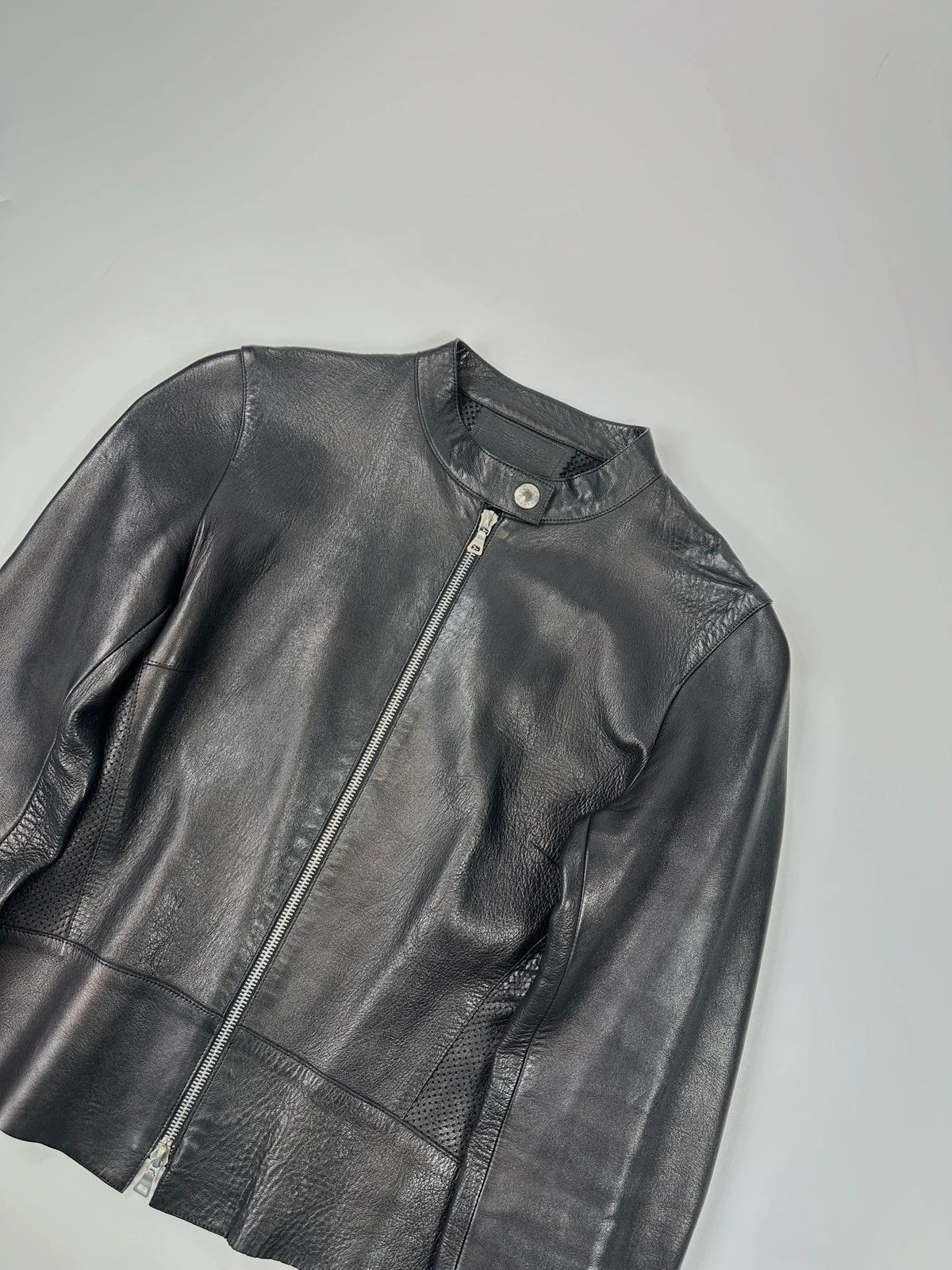 Prada Prada Milano FW1999 Black Perforated Leather Jacket Size S / US 4 / IT 40 - 2 Thumbnail