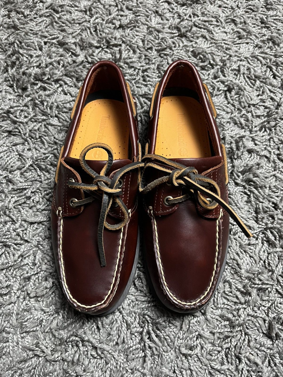 Timberland Timberland Classic 2-Eye Leather Boat Shoes Burgundy 39.5 Size US 6.5 / EU 39-40 - 3 Thumbnail