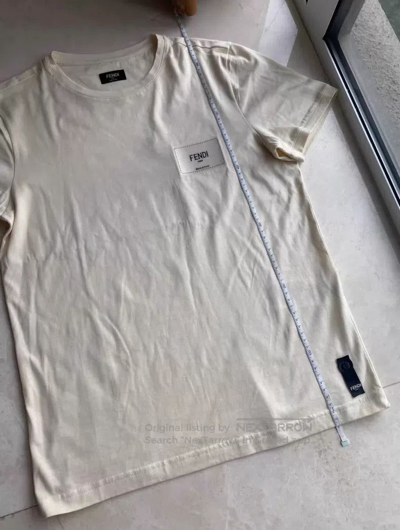 Fendi Fendi Men's logo embroidered short sleeve T-shirt Size US S / EU 44-46 / 1 - 5 Thumbnail