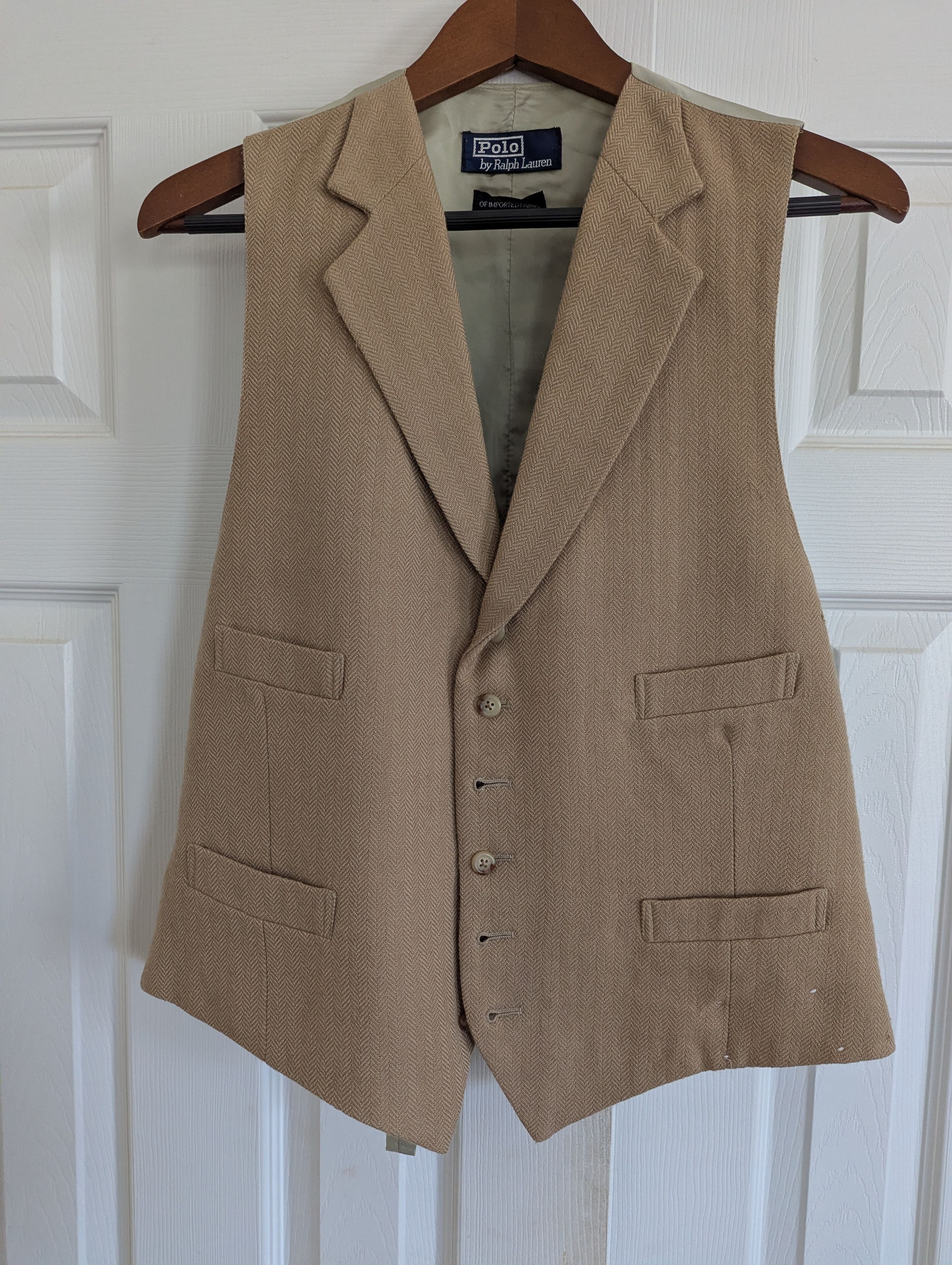 Polo Ralph Lauren Vintage Herring bone Vest Size 42R - 1 Thumbnail