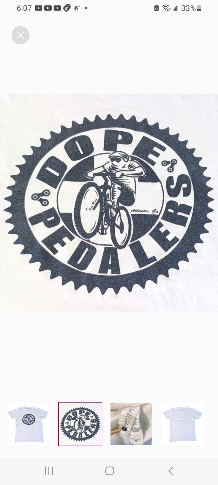 Other DOPE PEDALERS White T-Shirt, Medium, White. Size US M / EU 48-50 / 2 - 2 Thumbnail