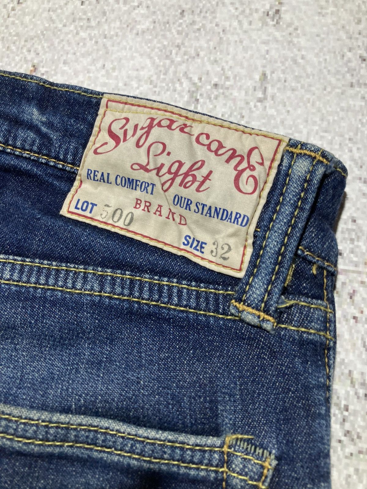 Sugar Cane Vintage Sugar Cane W32 Light Distressed Denim Jeans Pants Size US 31 - 6 Thumbnail