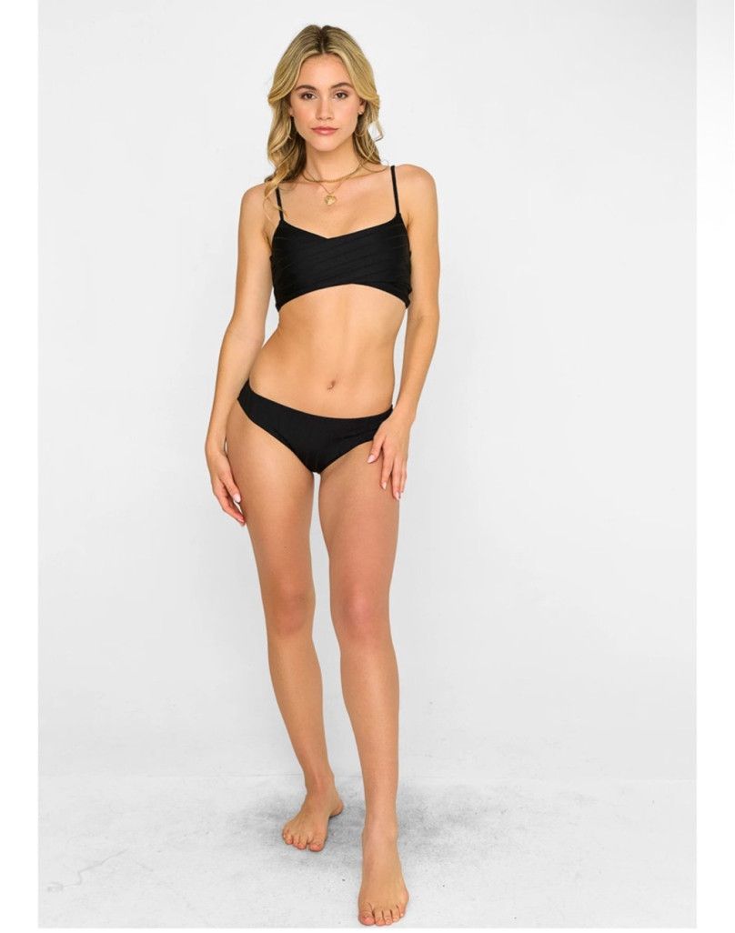 Designer NWOT Beach Bunny Ribbed Bikini Bottoms Black Size XL Size XS / US 0-2 / IT 36-38 - 1 Thumbnail