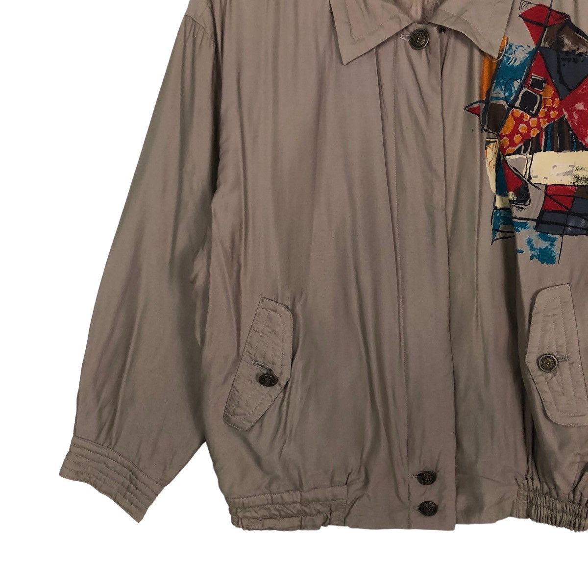 Japanese Brand Vintage Bomber Jacket Rose Sylvie Art Big Logo Issey Miyake Size US M / EU 48-50 / 2 - 4 Thumbnail