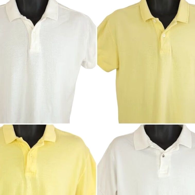 Eddie Bauer VINTAGE Eddie Bauer Polo Shirts Mens Size Large Yellow White 90s Lot Of Four Size US L / EU 52-54 / 3 - 2 Thumbnail