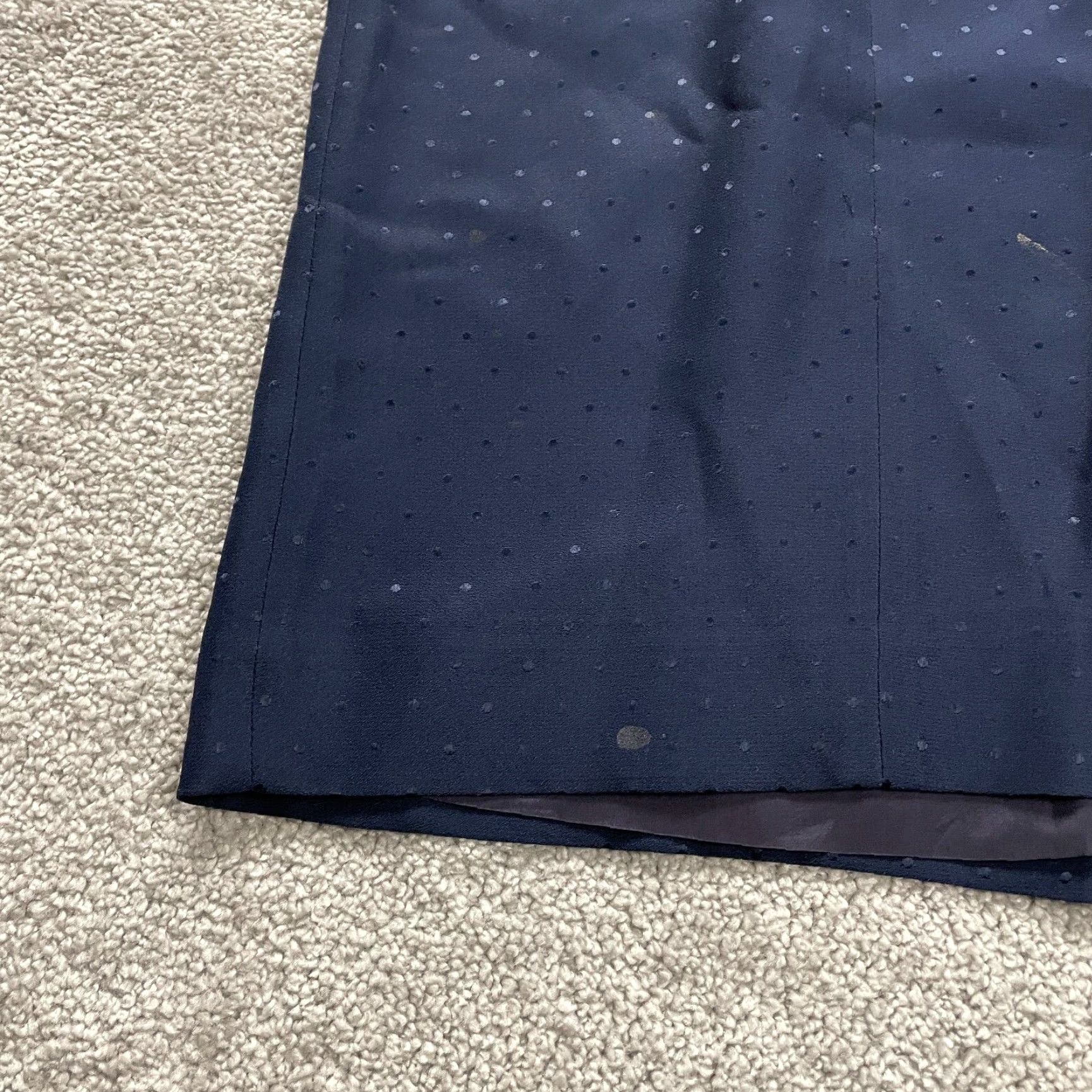 Liz Claiborne Liz Claiborne Dress Sheath Womens 14 Navy Blue Lined Back Slit Knee Length Work Size XL / US 12-14 / IT 48-50 - 4 Thumbnail