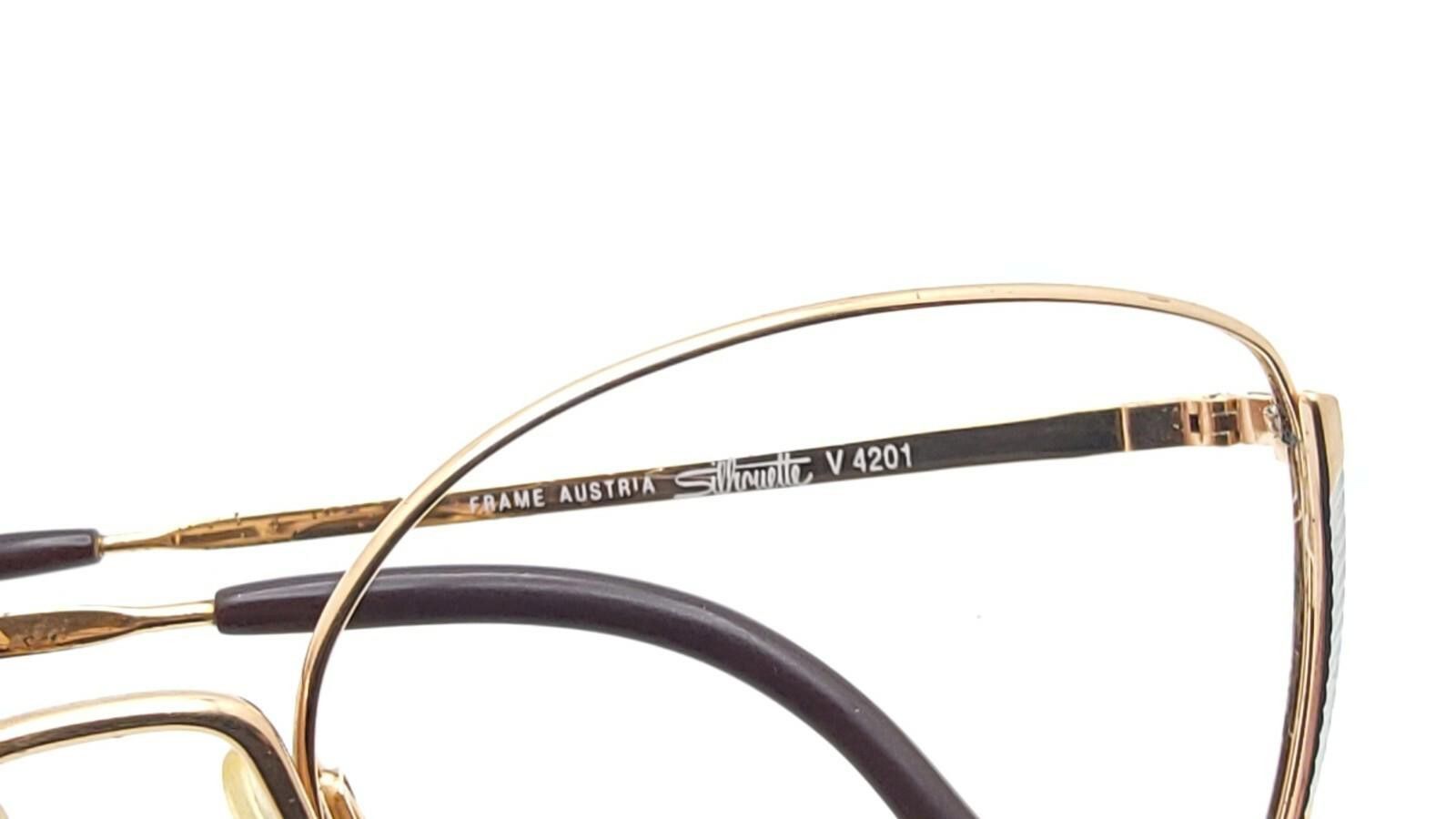 Silhouette Silhouette V4201 6021 Gold Oversized Eyeglasses 58-18 135 Size ONE SIZE - 5 Thumbnail