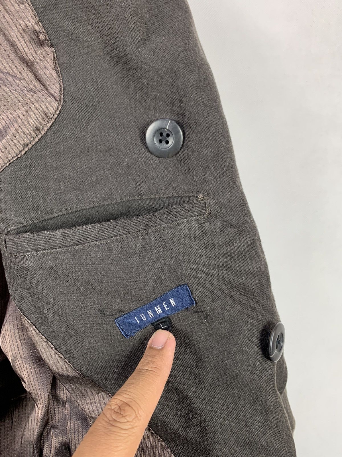 Japanese Brand Rare! Junmen Double Collar Workwear Denim Coat Jacket Size US S / EU 44-46 / 1 - 8 Thumbnail