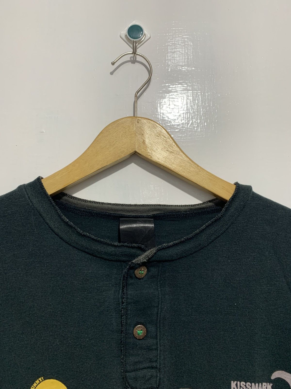 Japanese Brand Kissmark Double Layer Distressed Surfware Vintage LongSleeve Size US L / EU 52-54 / 3 - 11 Thumbnail