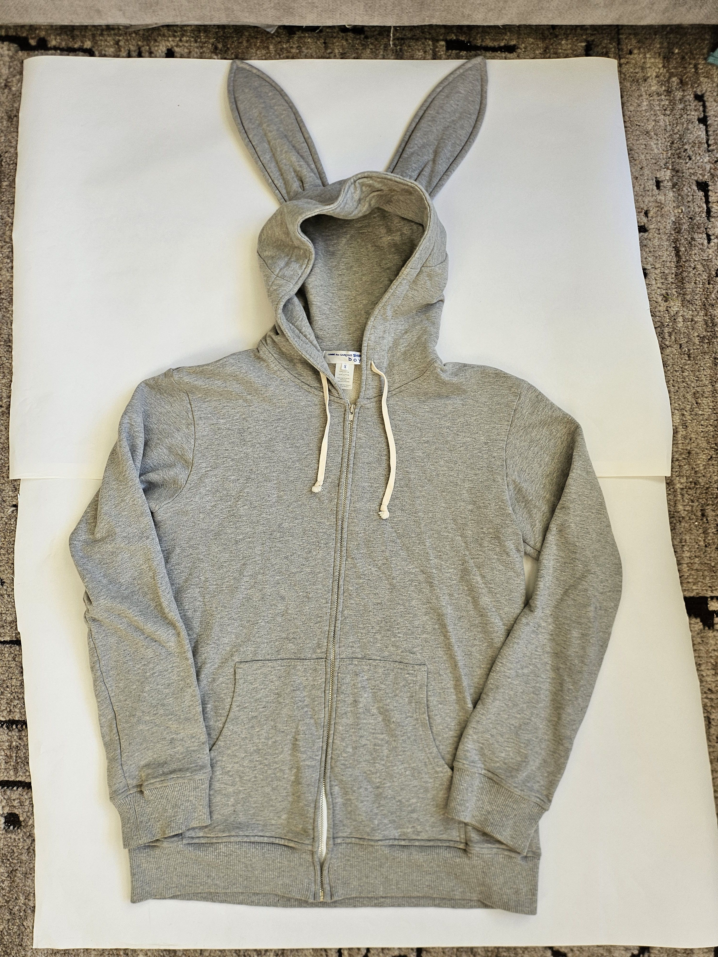 Comme des garcons boys bunny ear hoodie