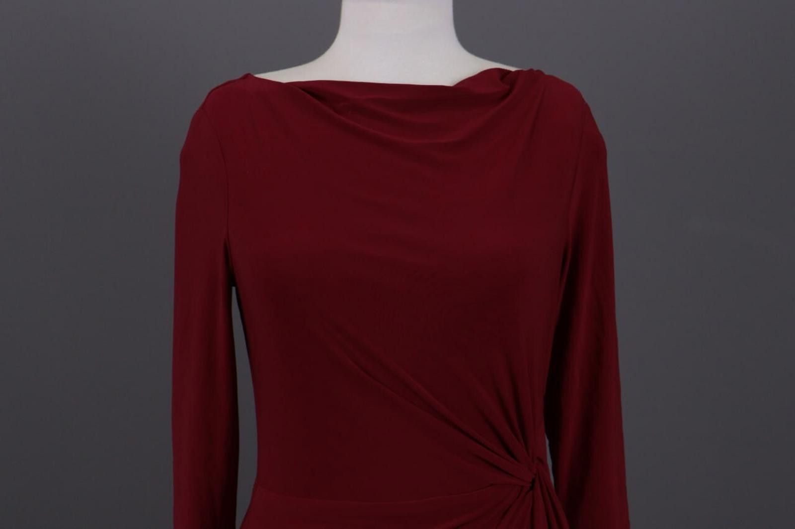 Lauren Ralph Lauren Lauren Ralph Lauren Burgundy Midi Lenght Dress Size 4 Size S / US 4 / IT 40 - 2 Thumbnail